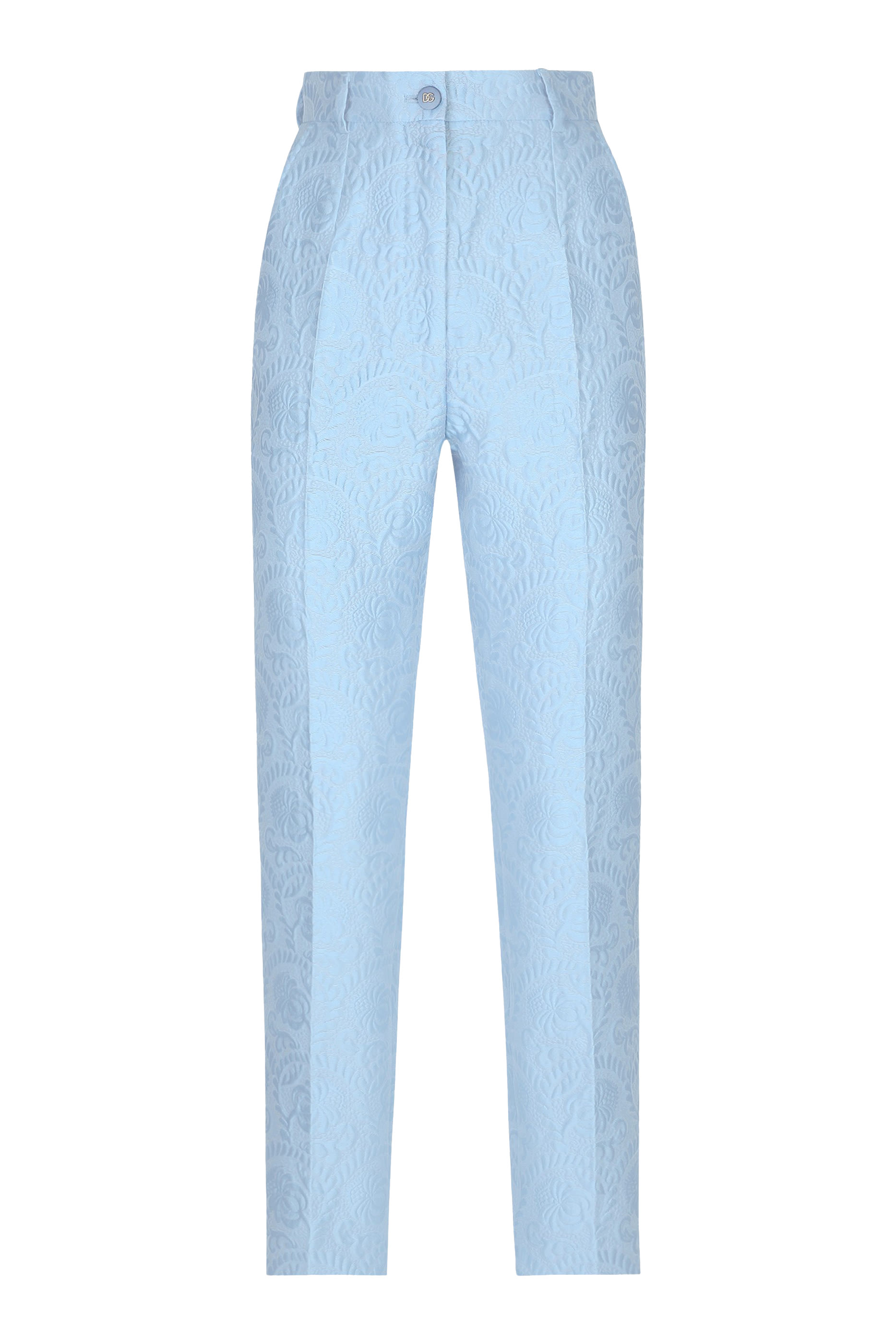 بنطال مبطن بطبعات زهور قماشي جاكار