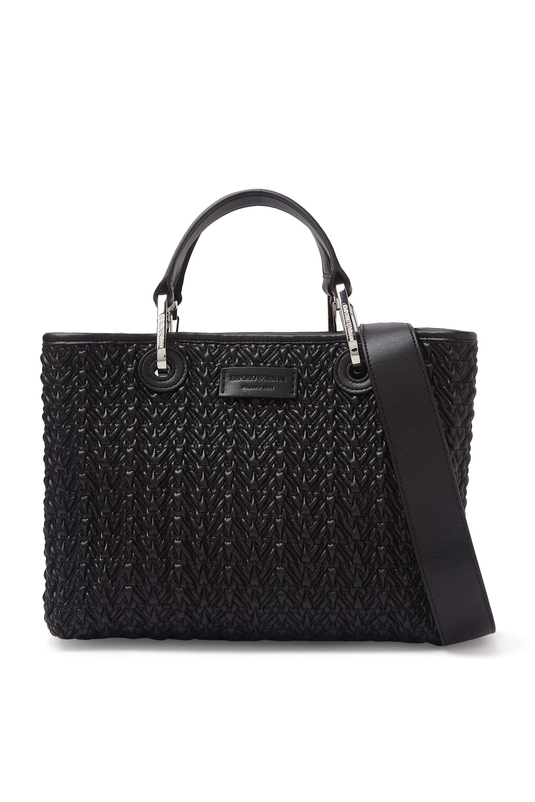 حقيبة يد ماي اي ايه صغيرة جلد بتفاصيل متداخلة