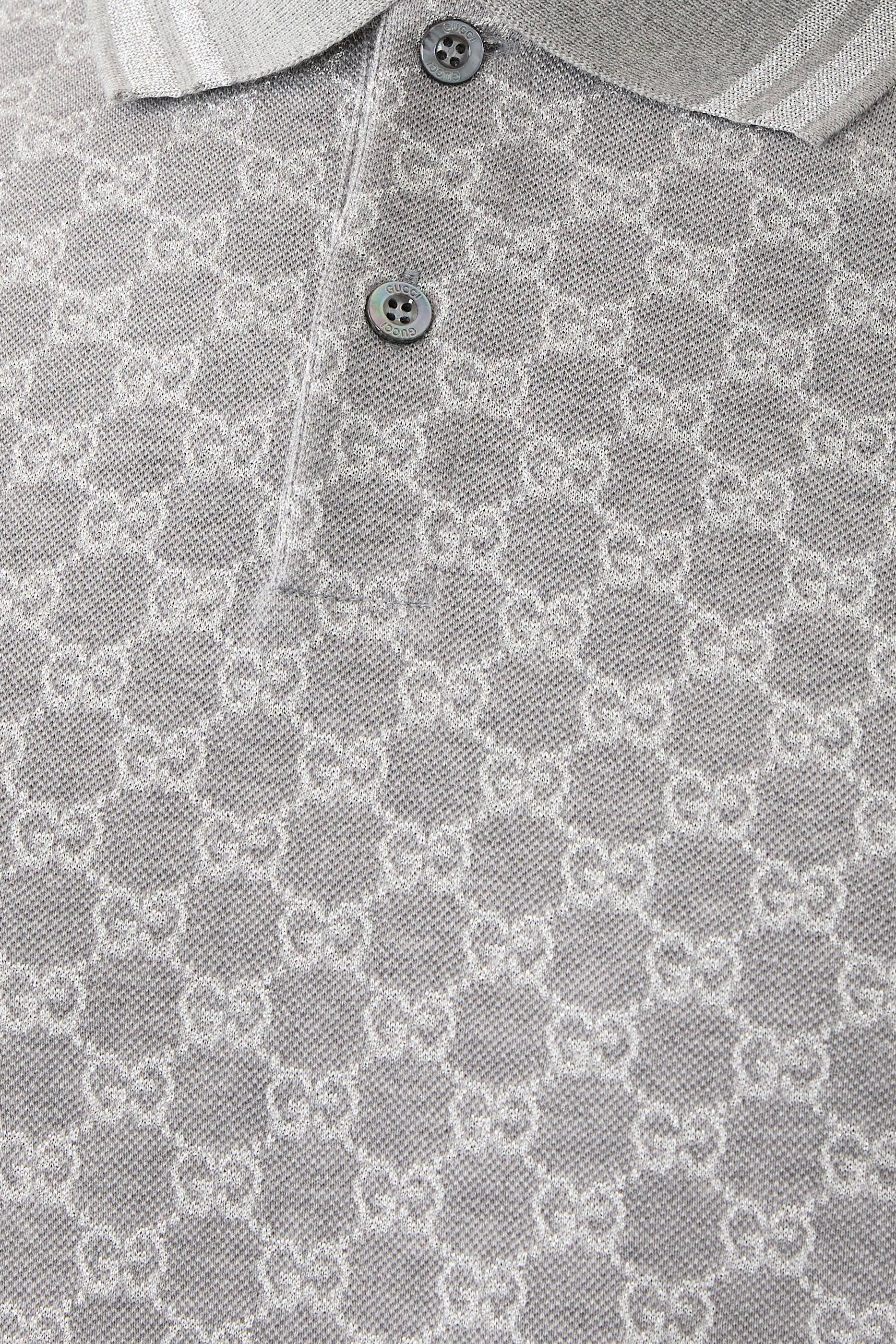 قميص بولو بشعار الماركة قطن جاكار لاميه