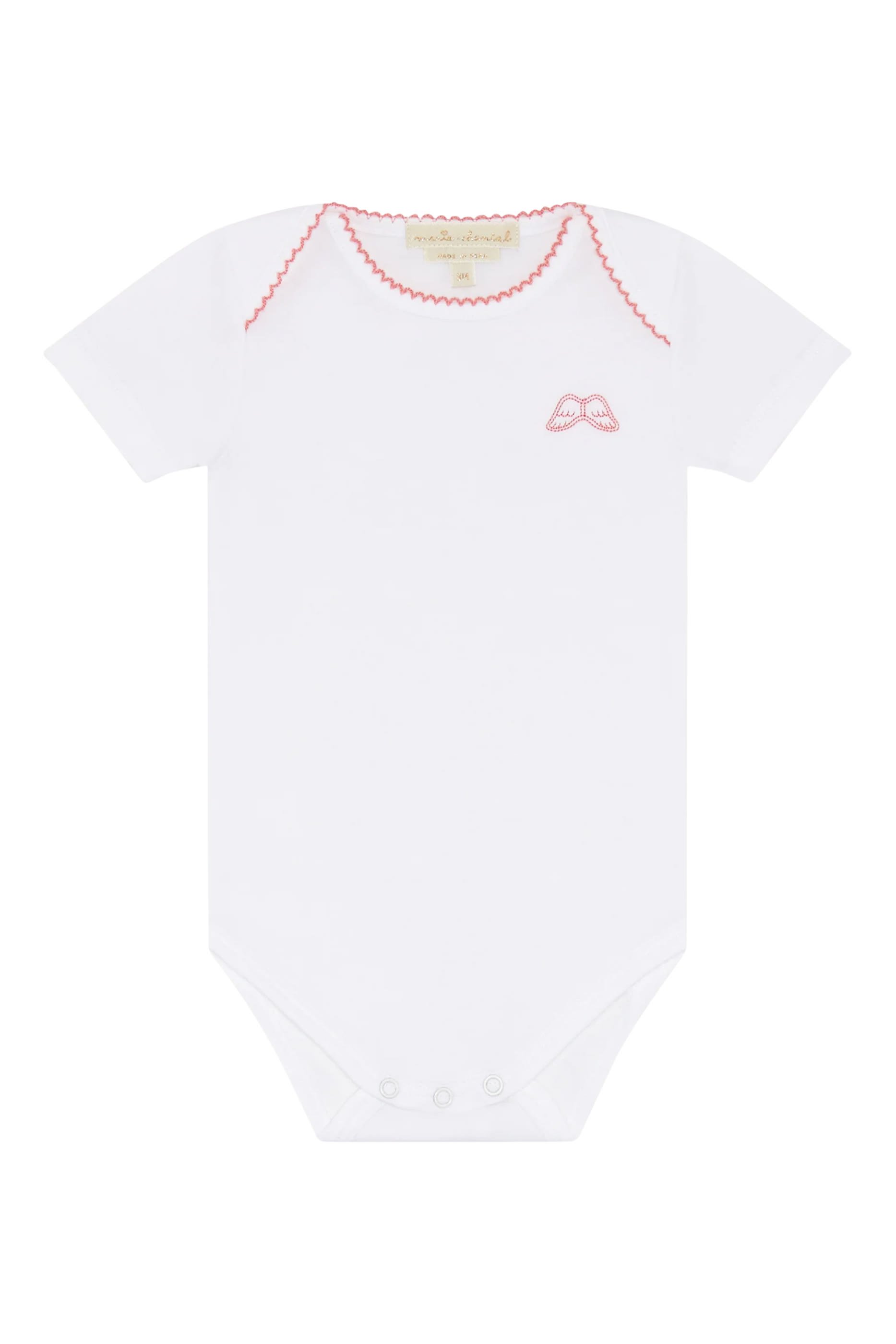 طقم أفرول بأكمام قصيرة بتطريز شعار الماركة بيكو للأطفال