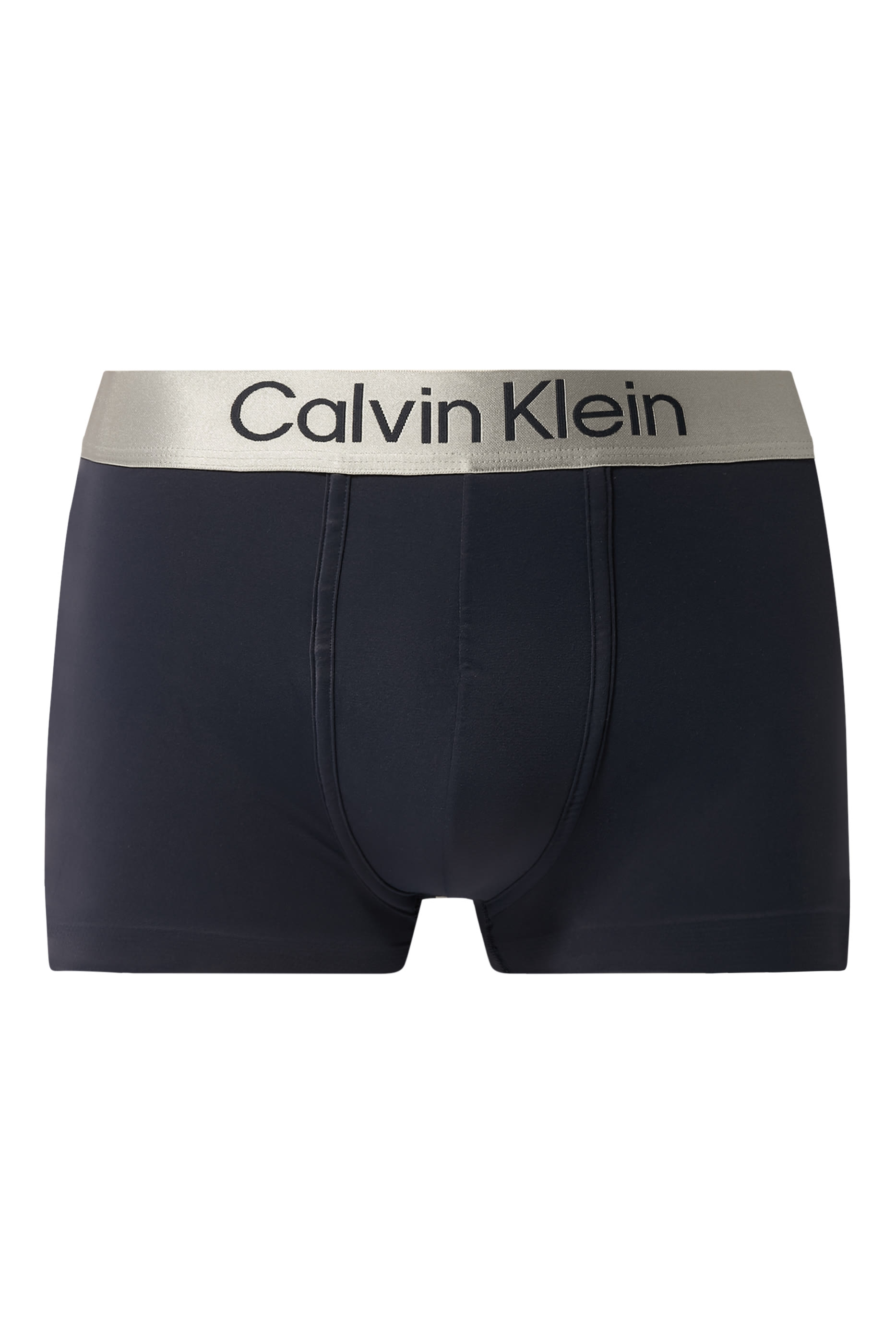 بوكسر بخصر منخفض وحزام خصر لامع ألياف دقيقة مطاطية