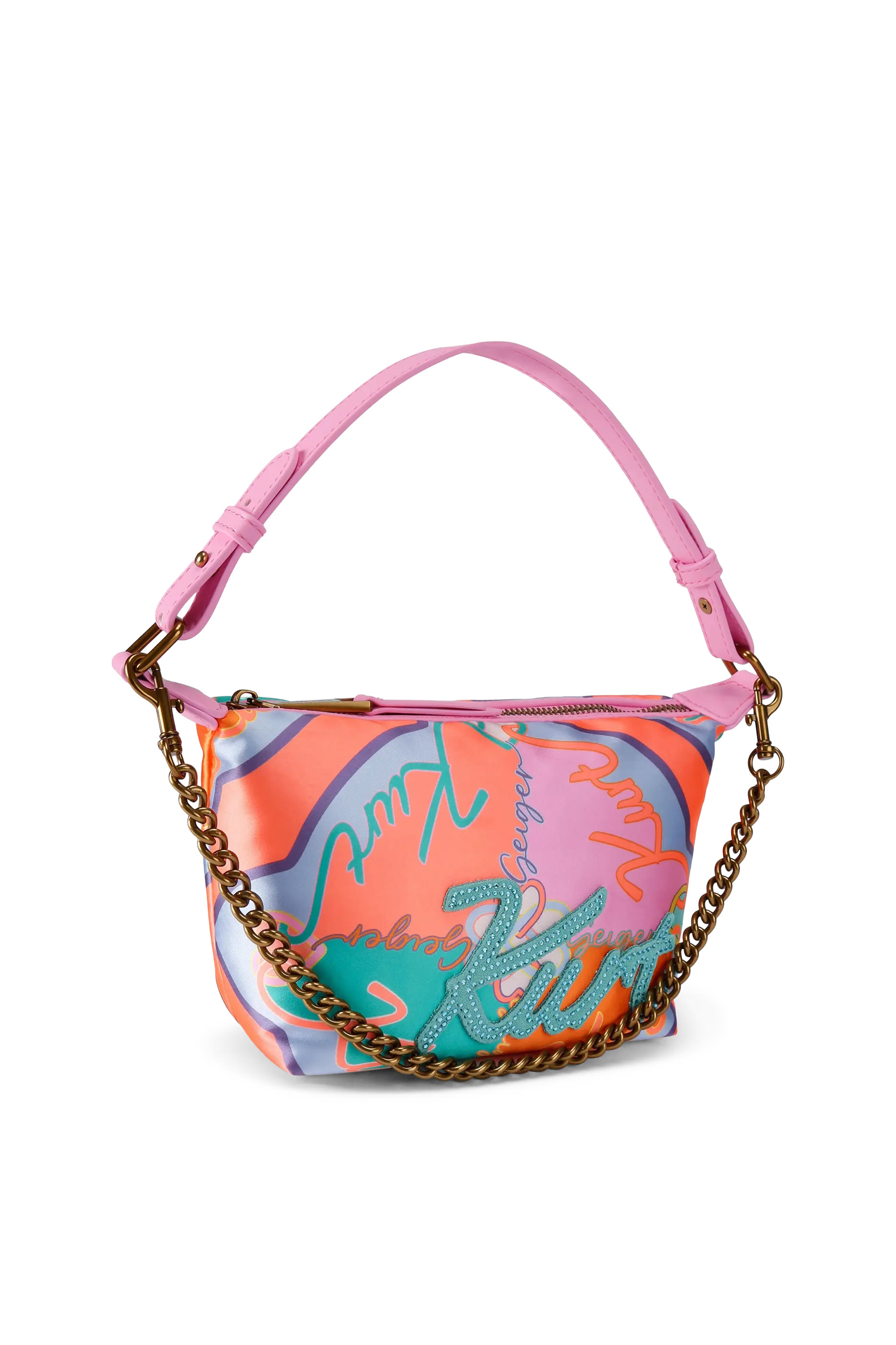 حقيبة كتف بشعار الماركة خامة ناعمة