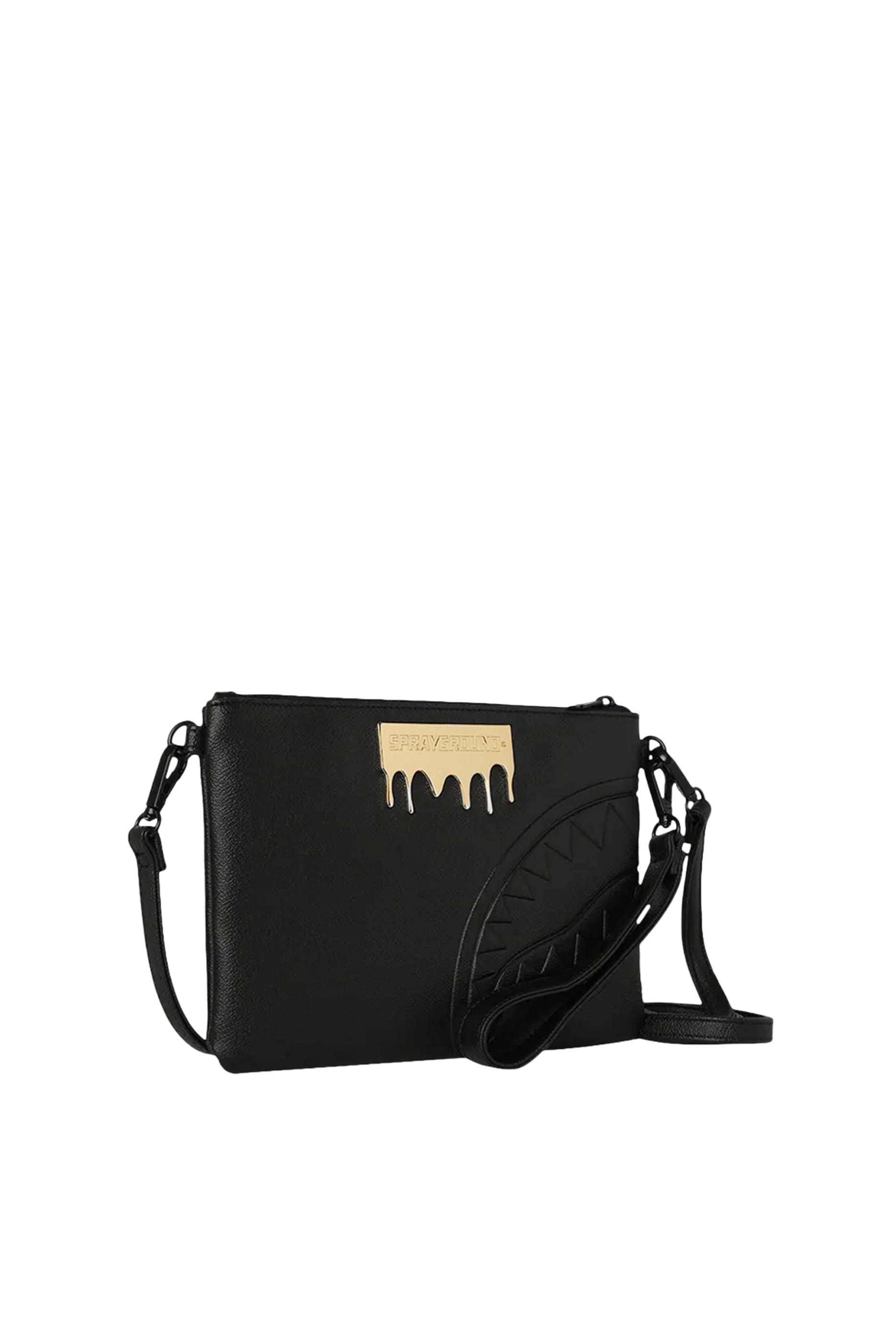 كلاتش بحمالة كروس بودي ونقشة قطرات بلون ذهبي للأطفال