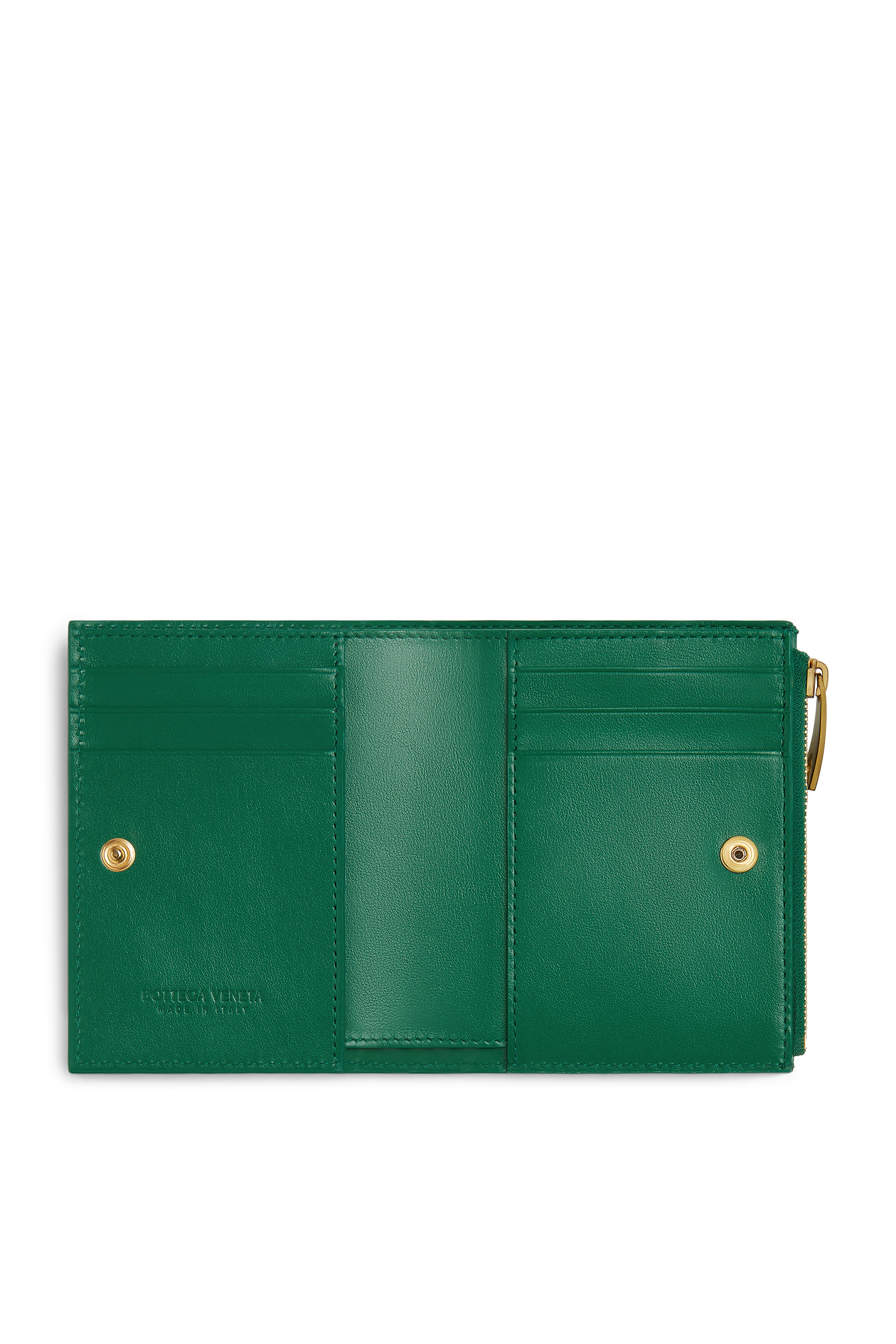 محفظة ثنائية الطي صغيرة بتصميم مجدول 