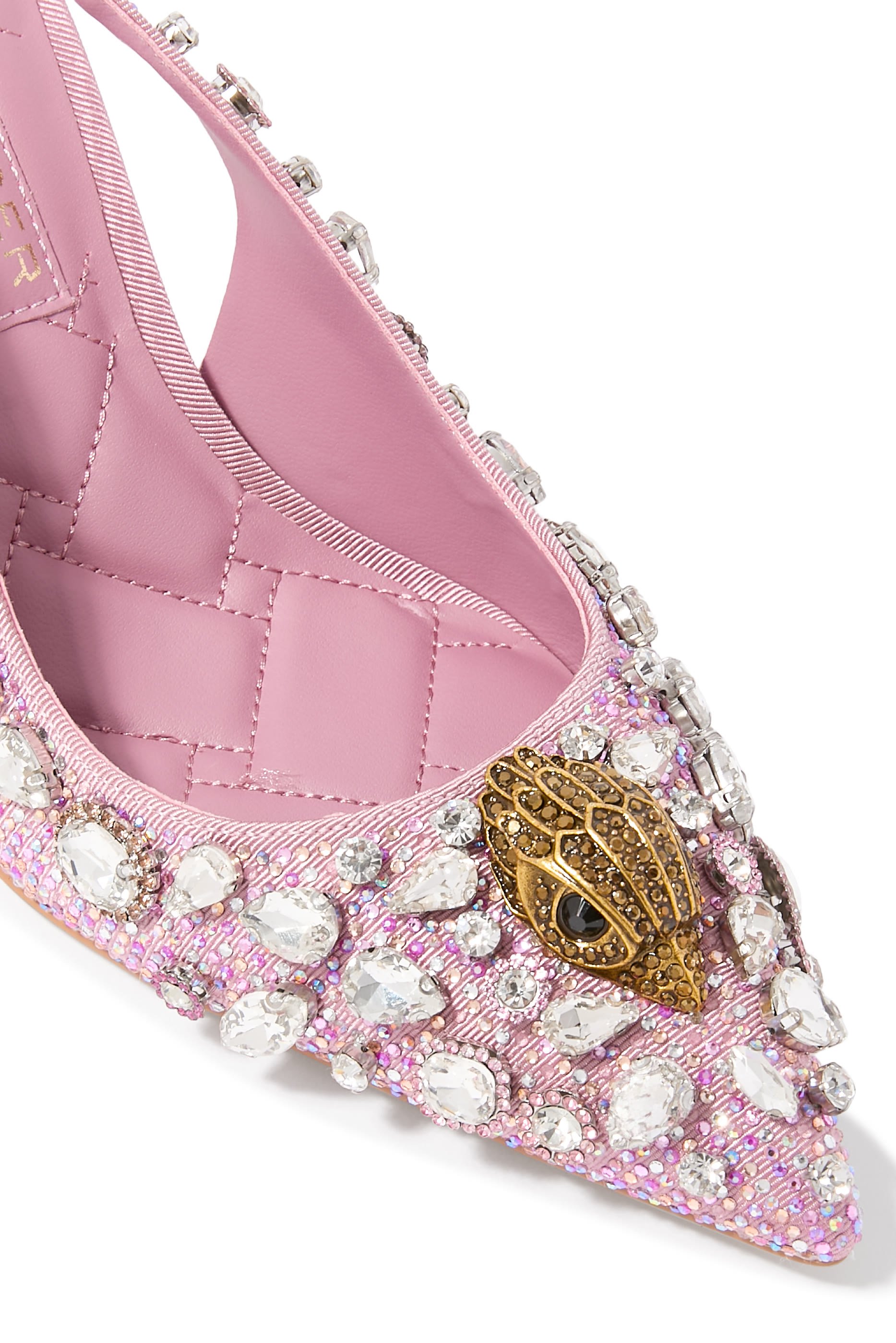 حذاء بلغرافيا بسير خلفي وكعب عالي