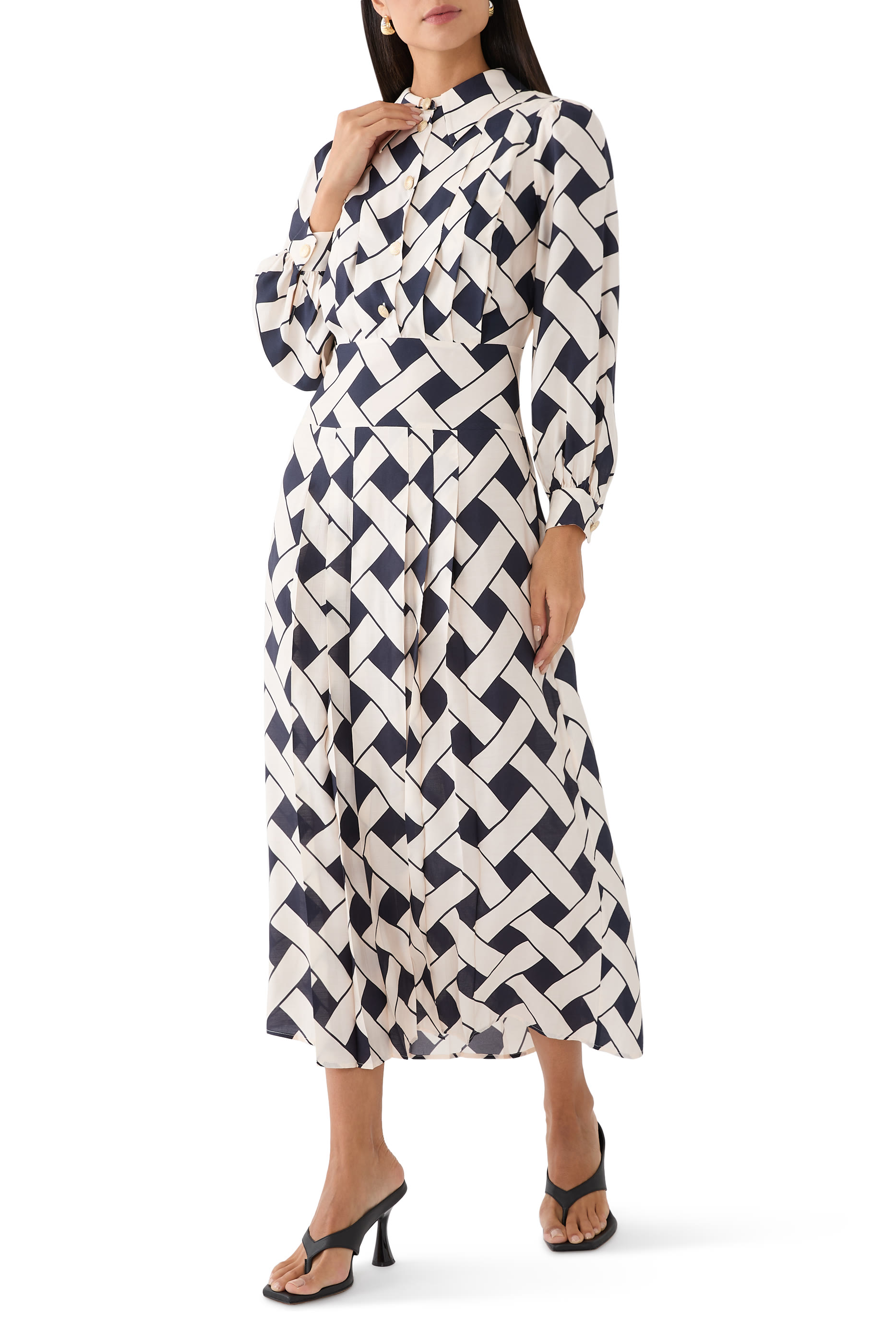 فستان أناييس بأكمام طويلة