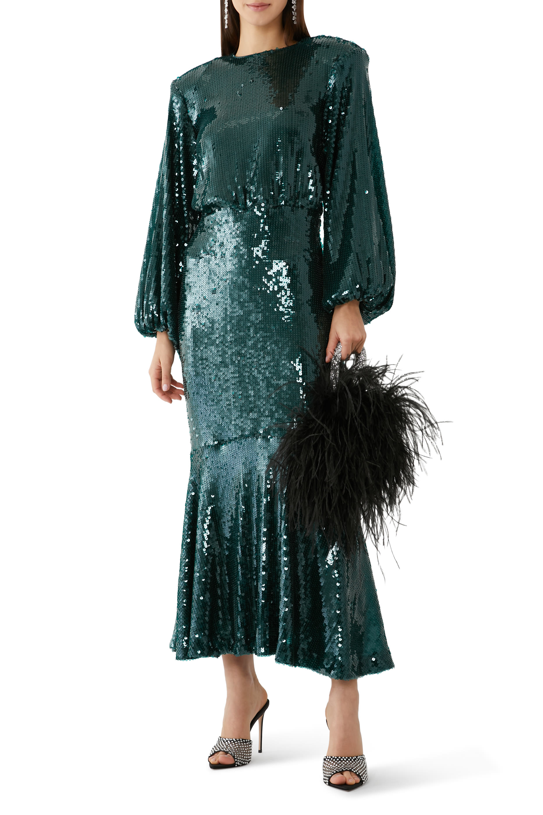 فستان طويل بترتر