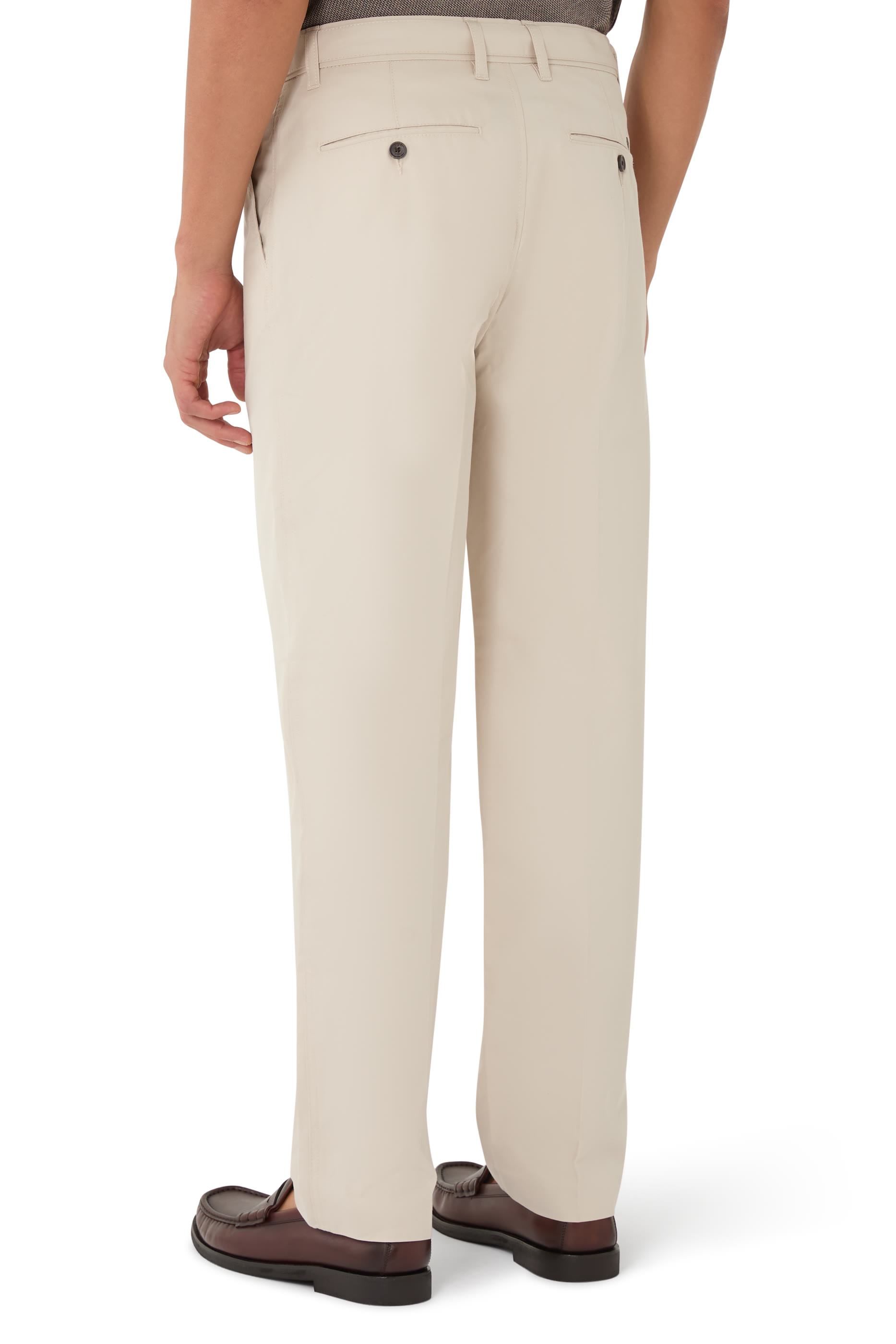 Cotton Trousers With Matching Belt