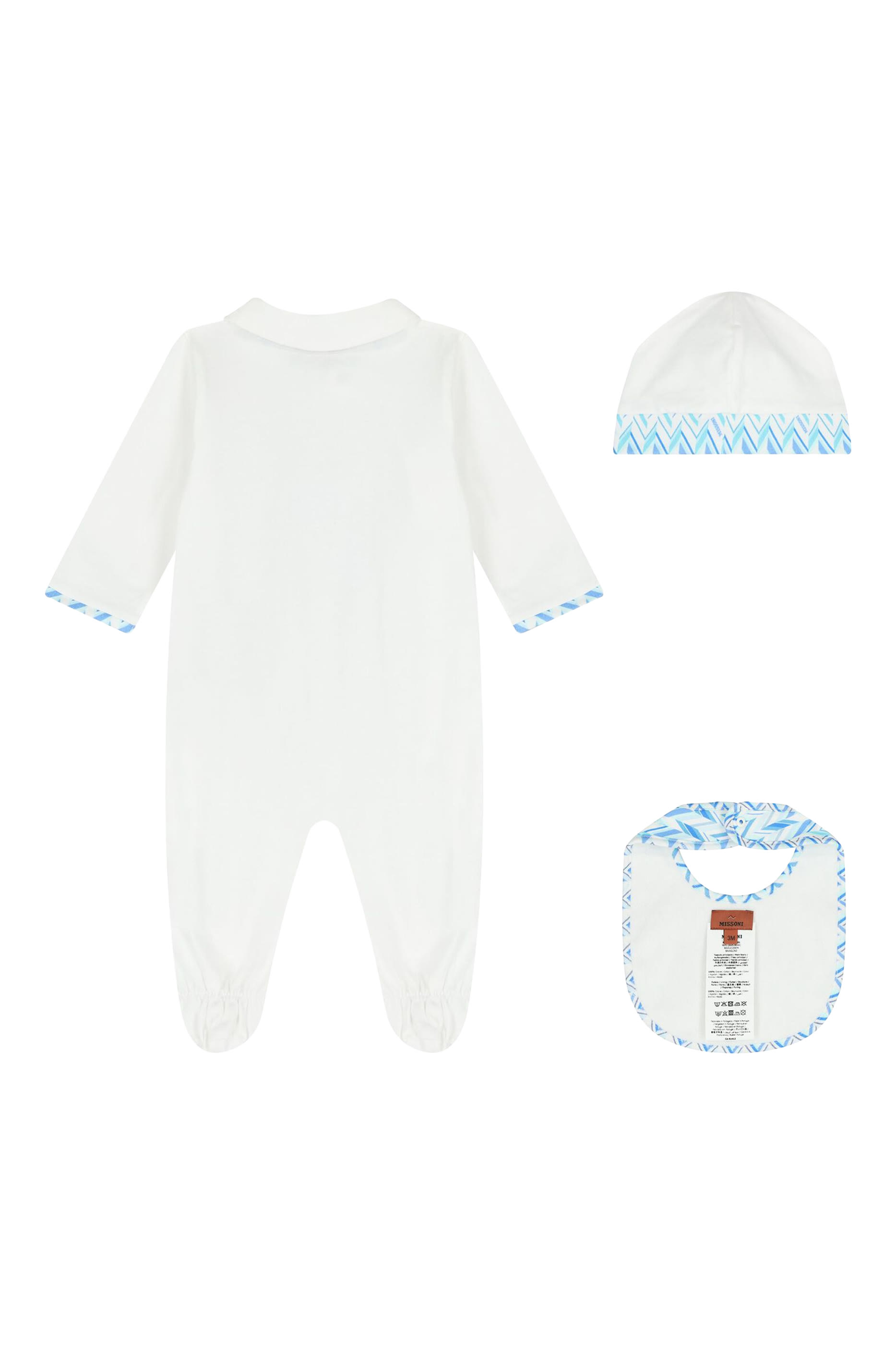 طقم لباس قطعة واحدة بطبعة خطوط متعرجة للأطفال