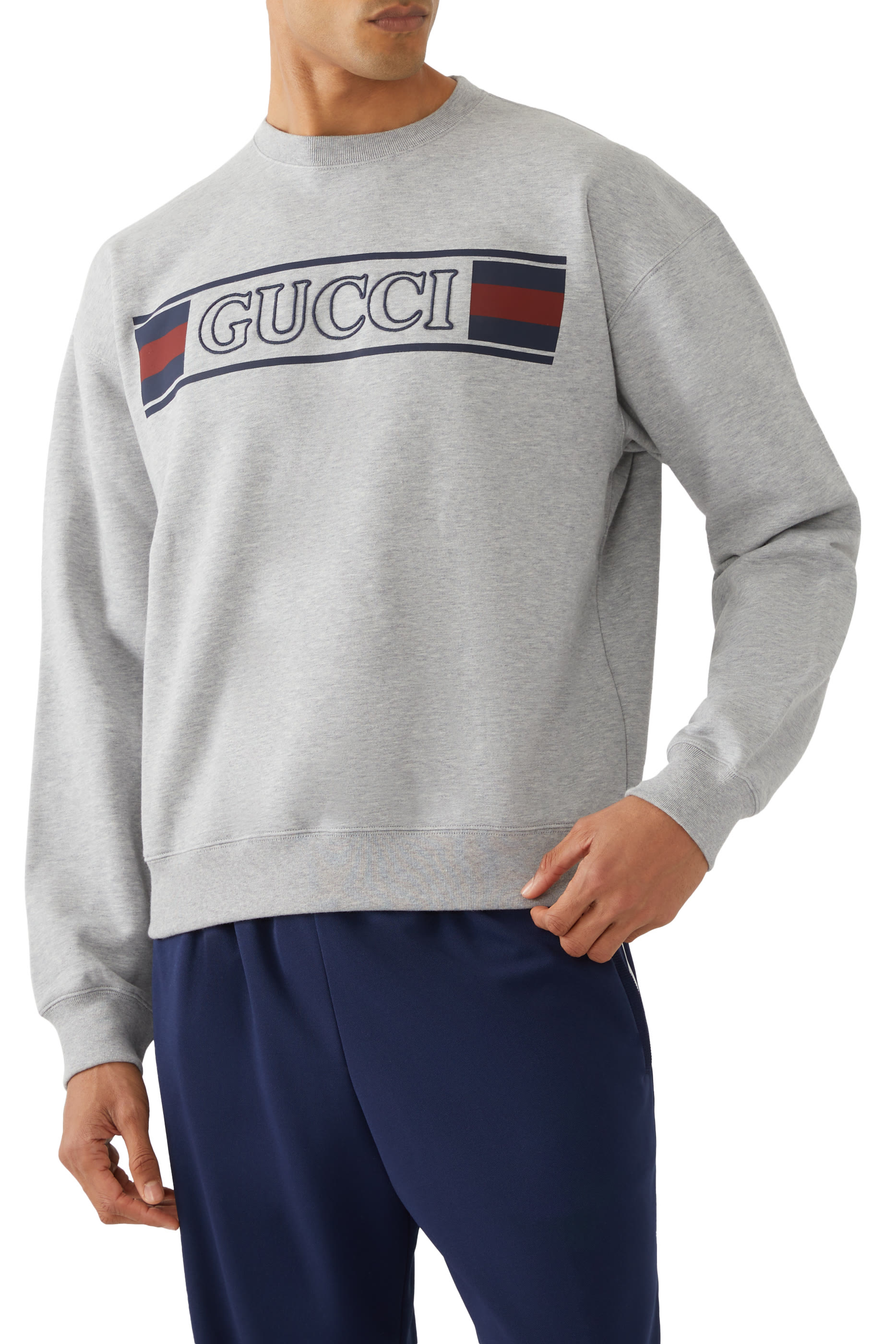 سويت شيرت بتطريزات قطن جيرسيه