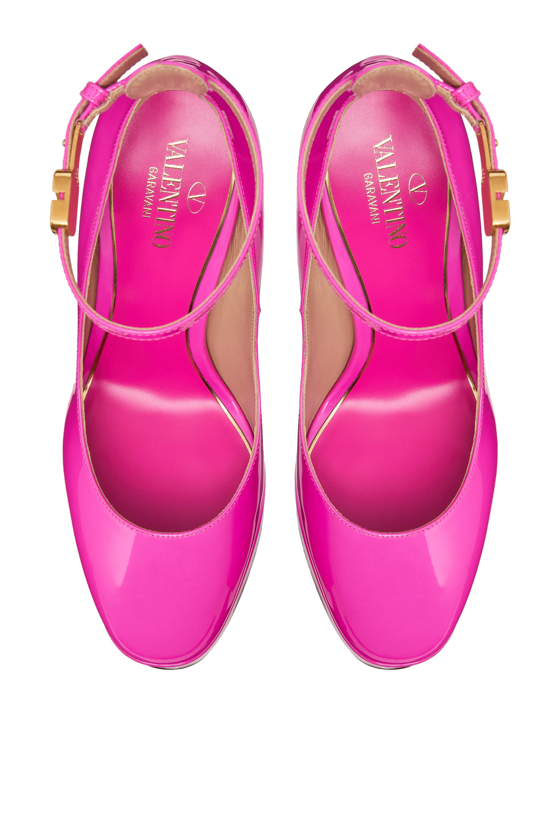 حذاء كلاسيك فالنتينو جارافاني ديسكو بوكس جلد لامع بكعب عالي مقاس 180 مم