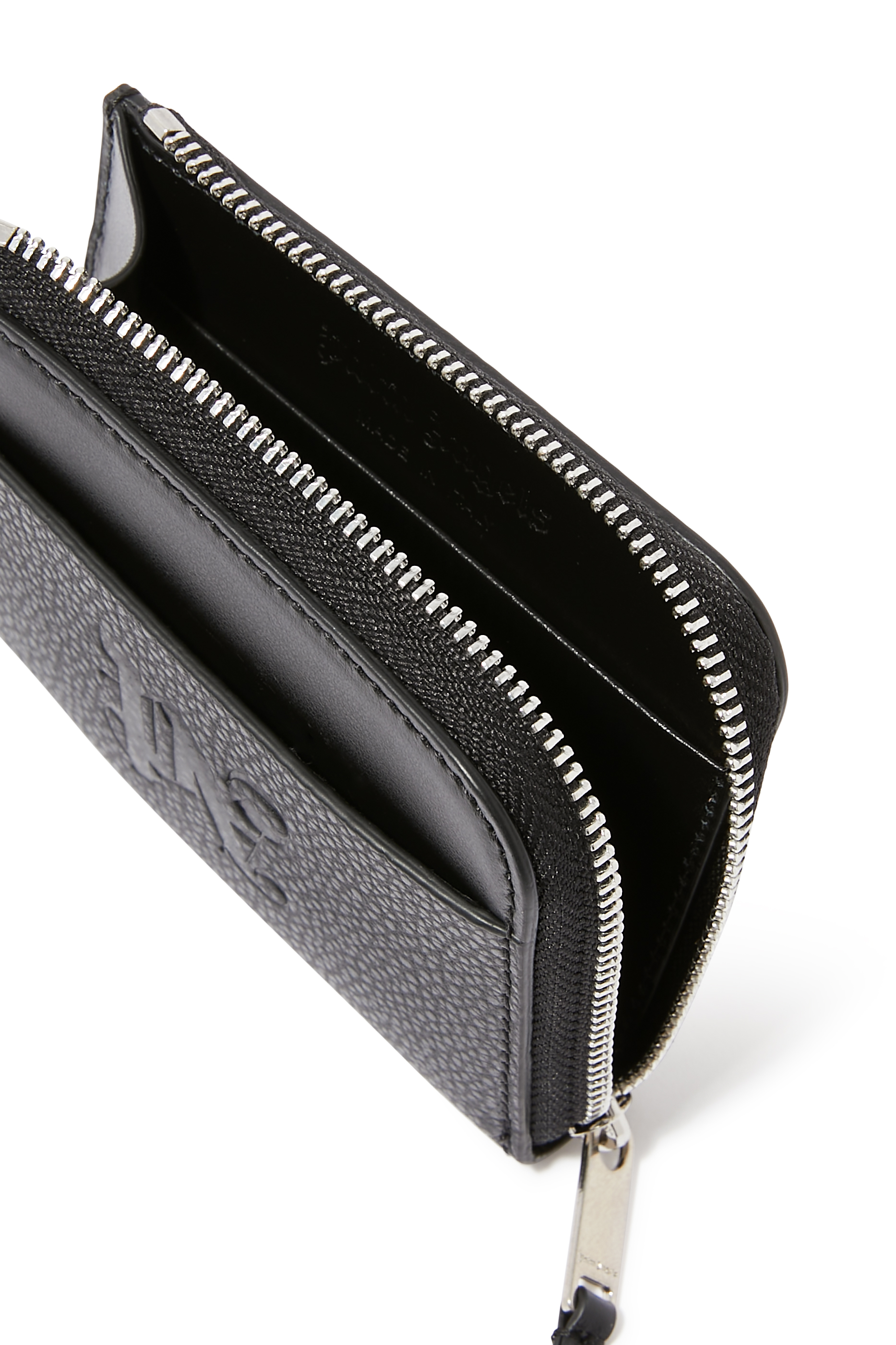 محفظة جلد بشعار الماركة