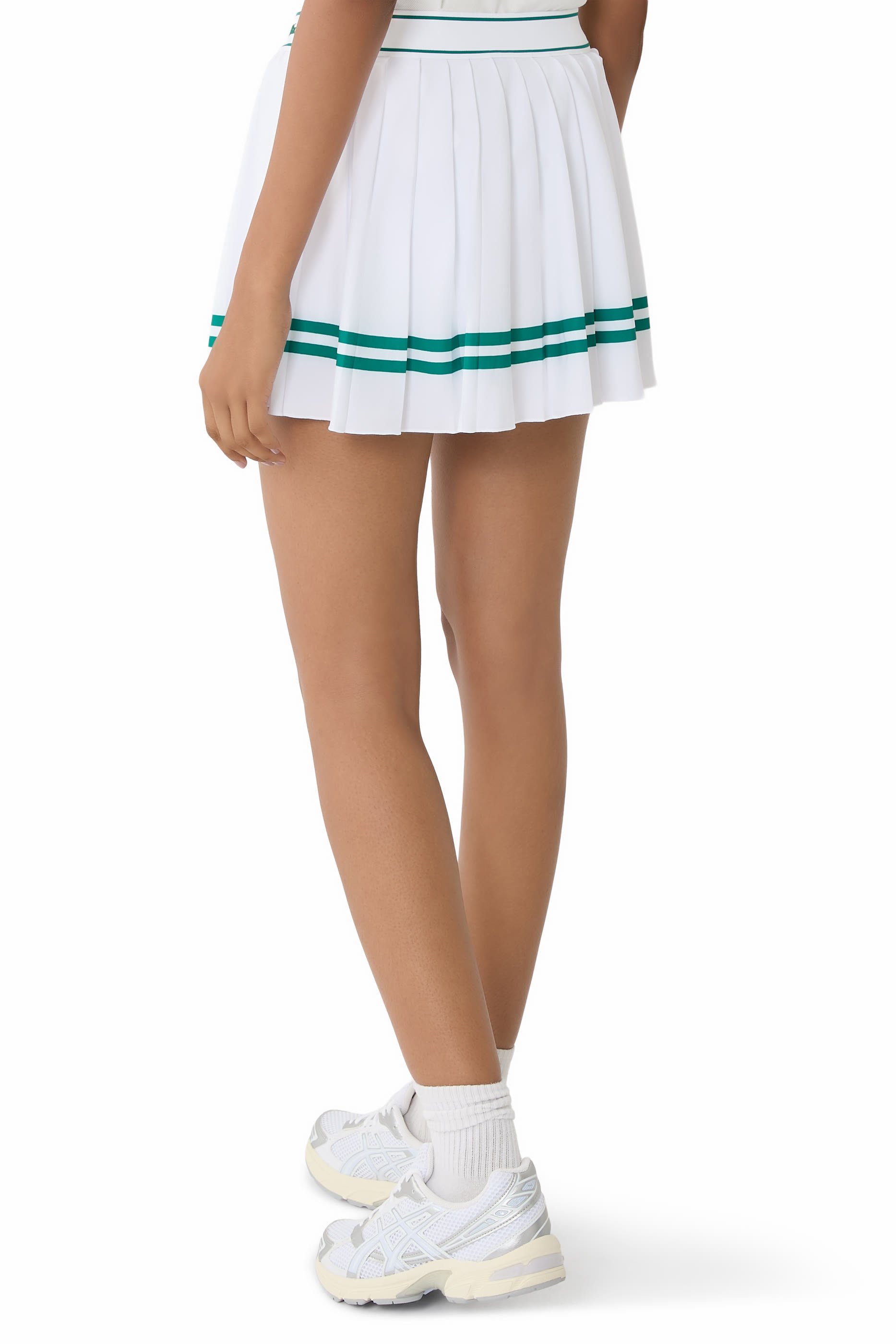 تنورة إتاليك بطيات مزينة بشعار الماركة