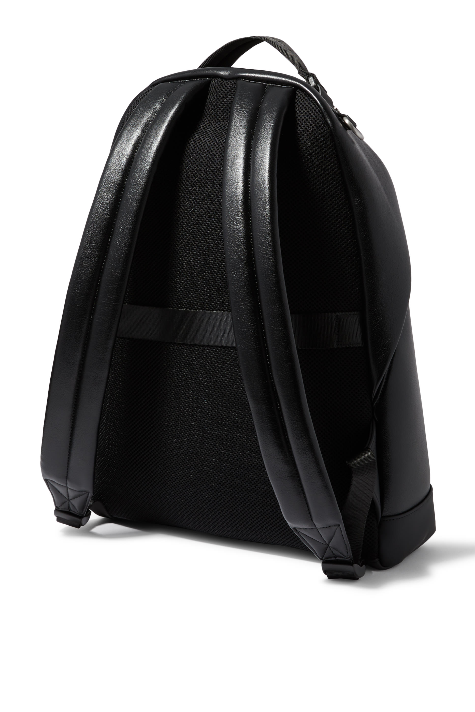 حقيبة ظهر بشعار الماركة البارز جلد صناعي