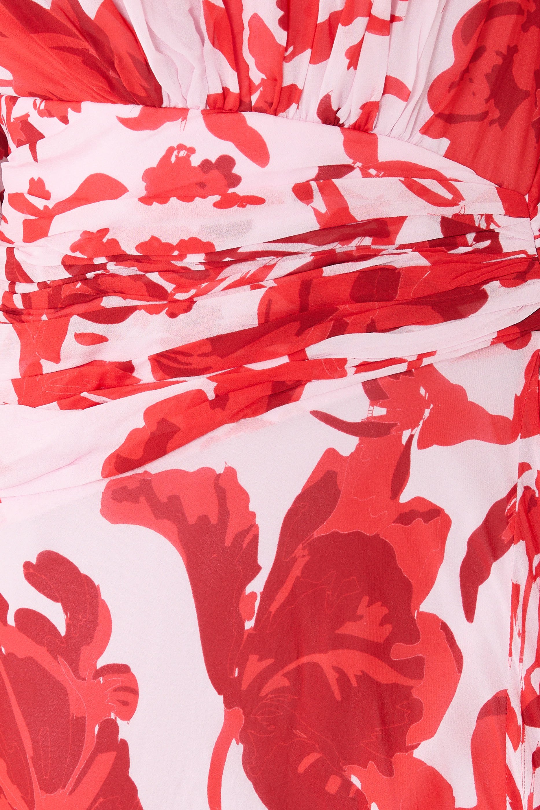 Aleyna Long Sleeve Ruched Maxi Dress