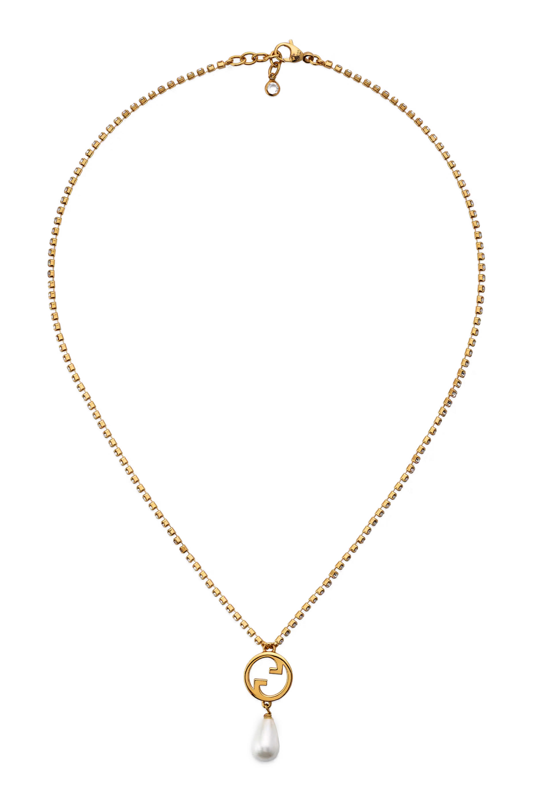 قلادة بلوندي مرصعة بكريستال