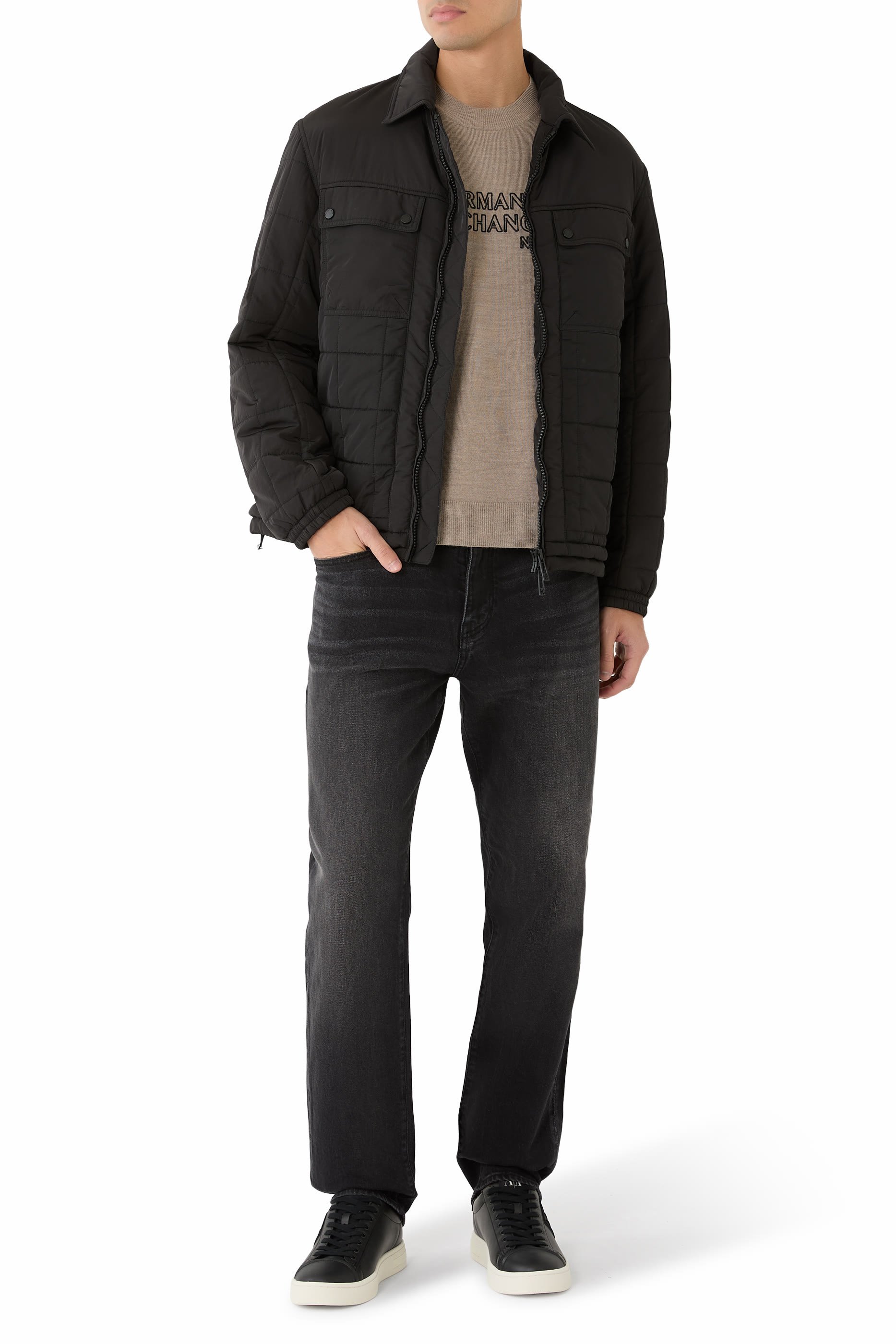 جاكيت مبطن بسحاب