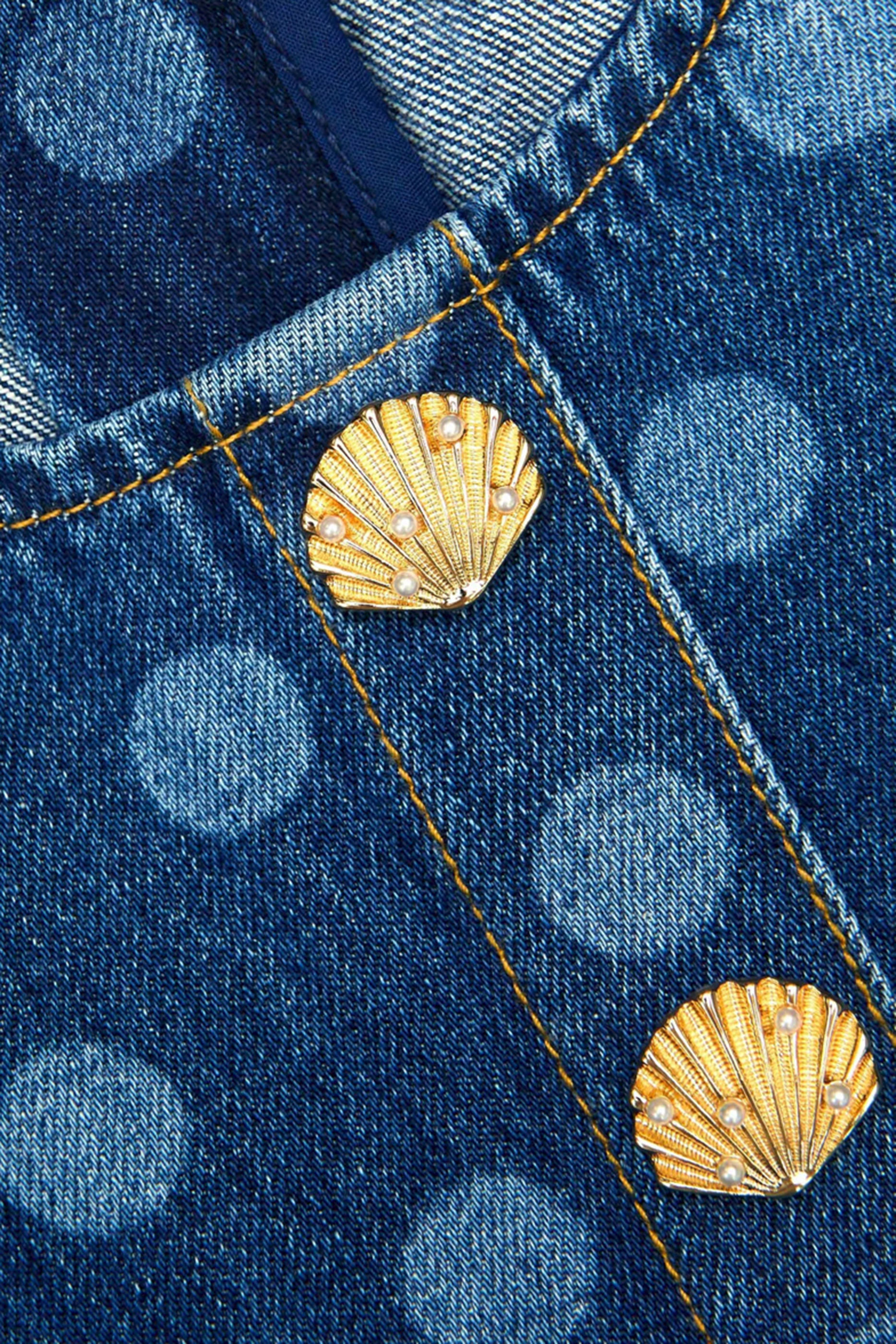 Kids Polka Dot Denim Dress