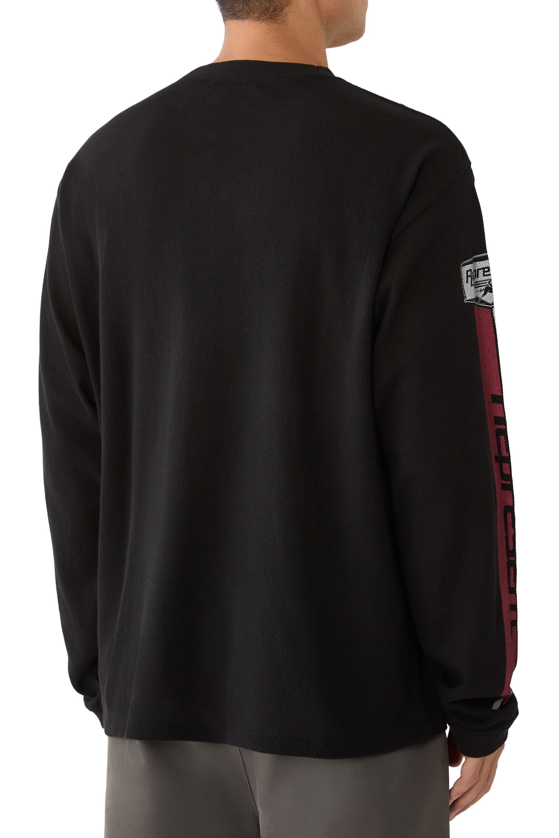 تيشيرت بأكمام طويلة وشعار بيجاسوس قماش شبكي