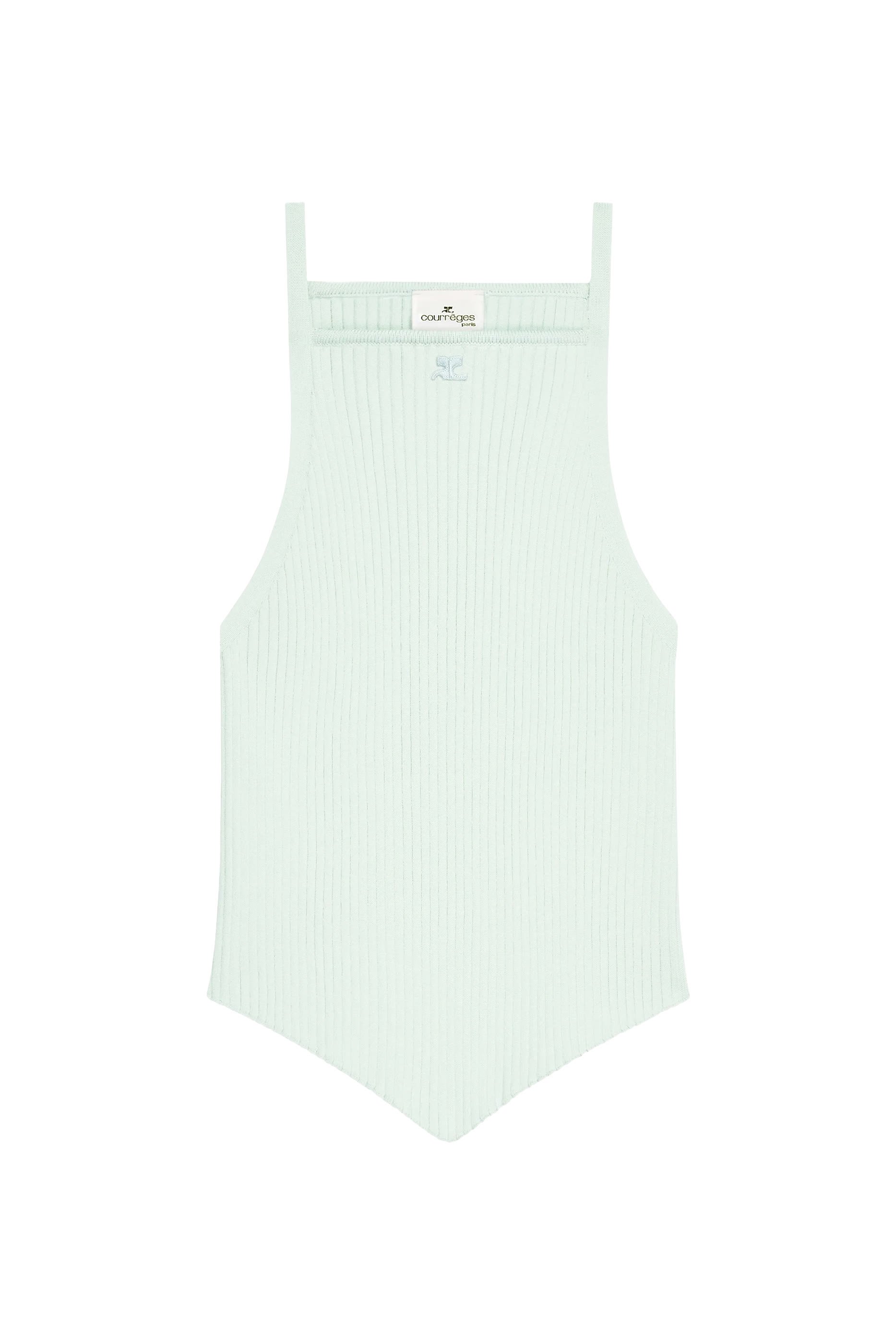 بلوزة بوينتي بلا أكمام نسيج مضلع