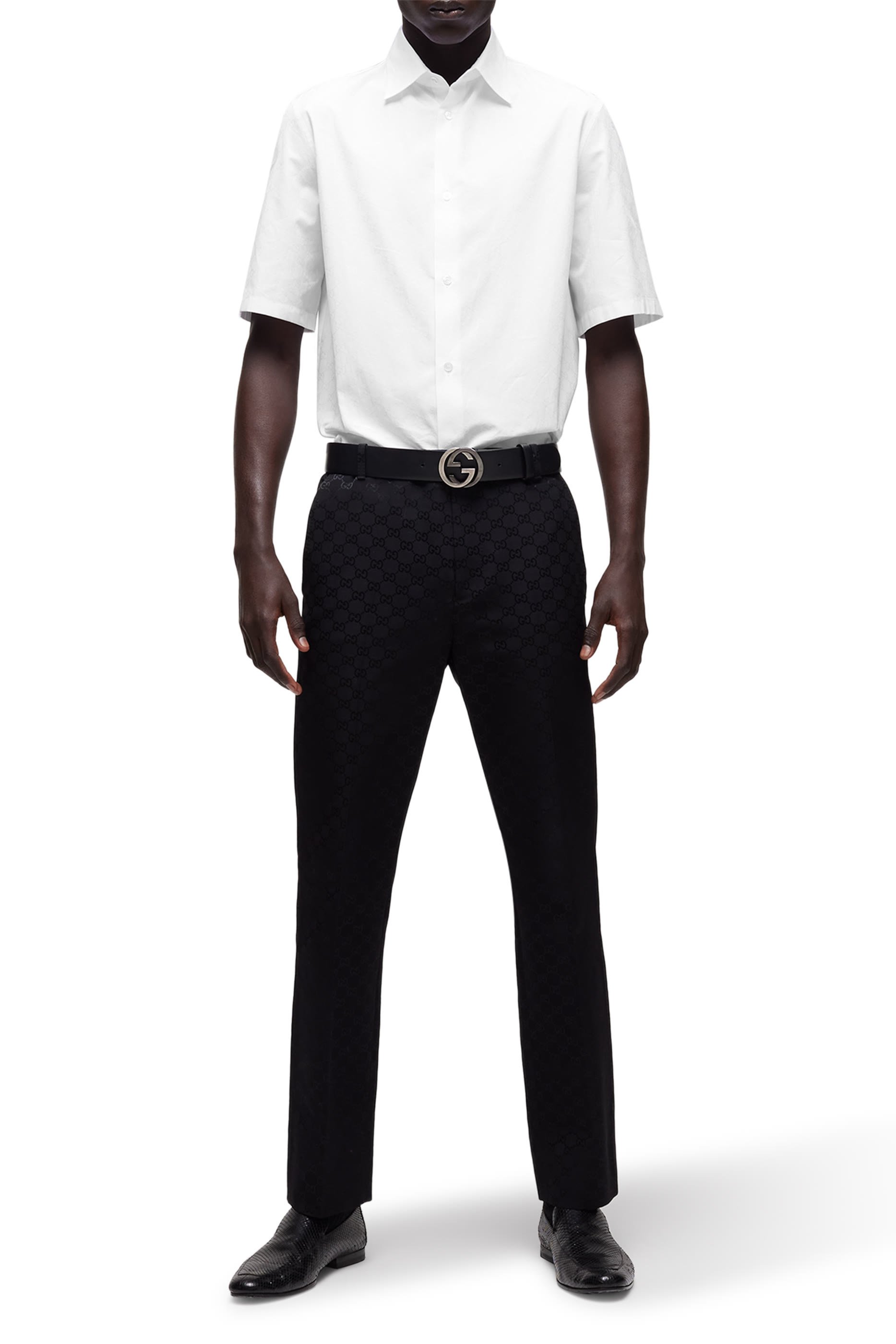 قميص بحرفي شعار الماركة قطن بوبلين