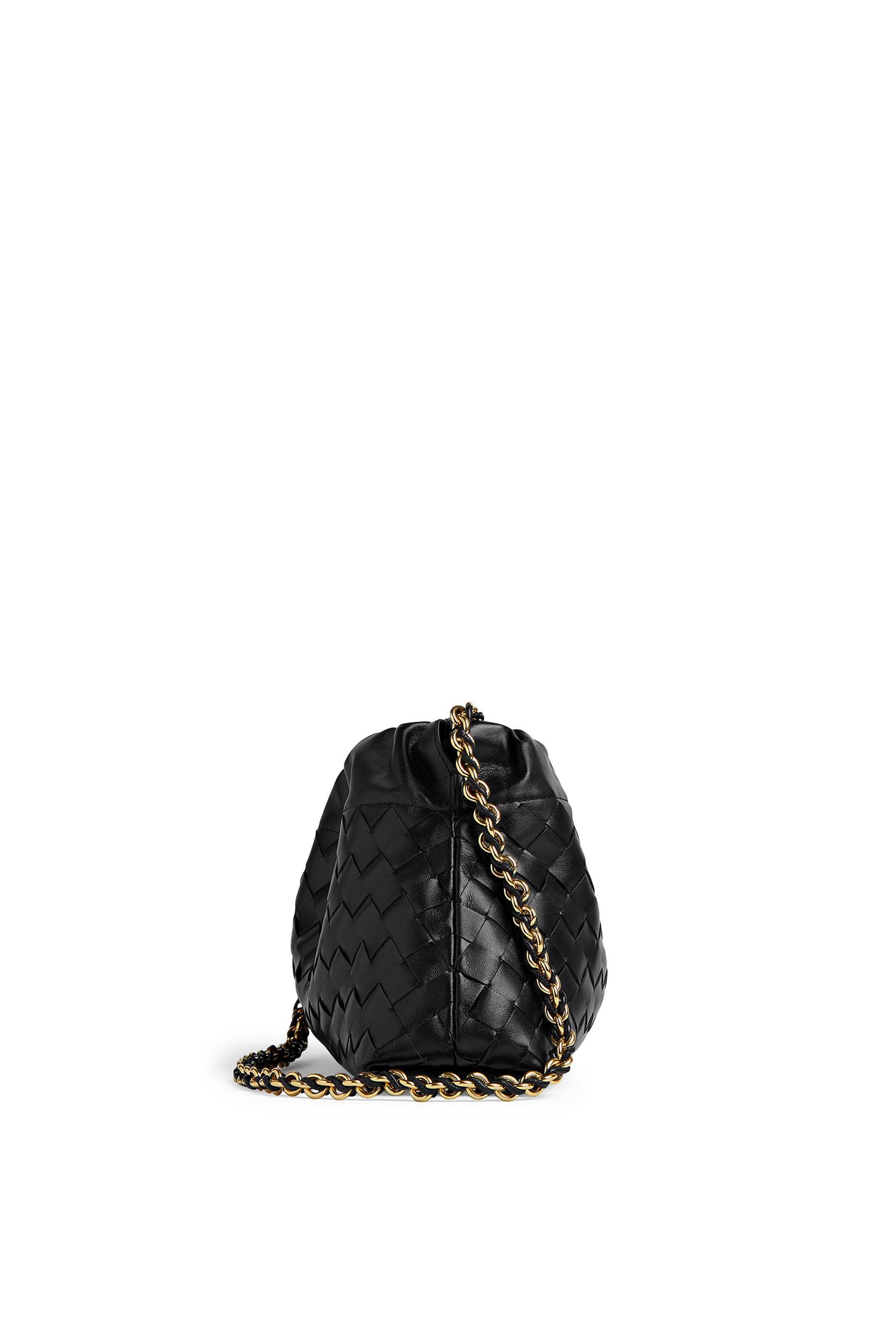 حقيبة صغيرة جلد مجدول