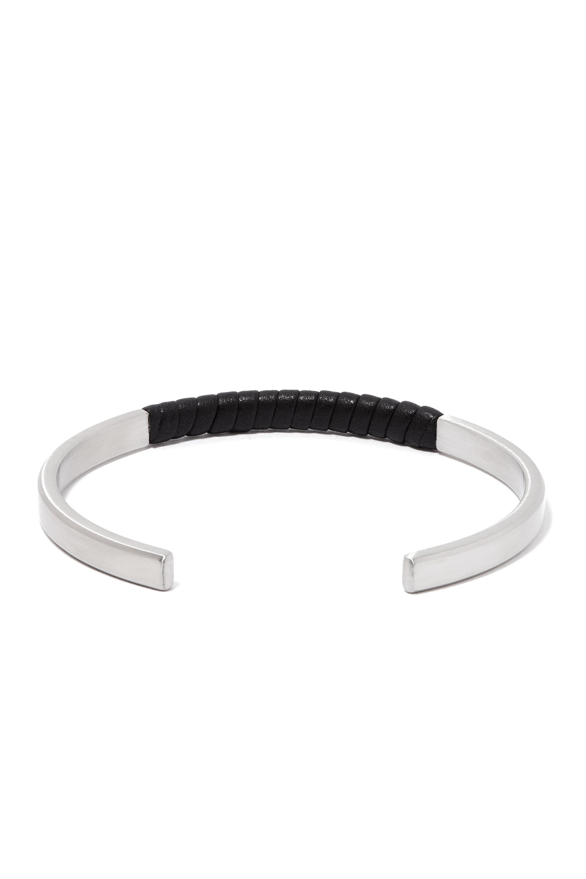 سوار ستانلس ستيل وجلد بشعار النسر