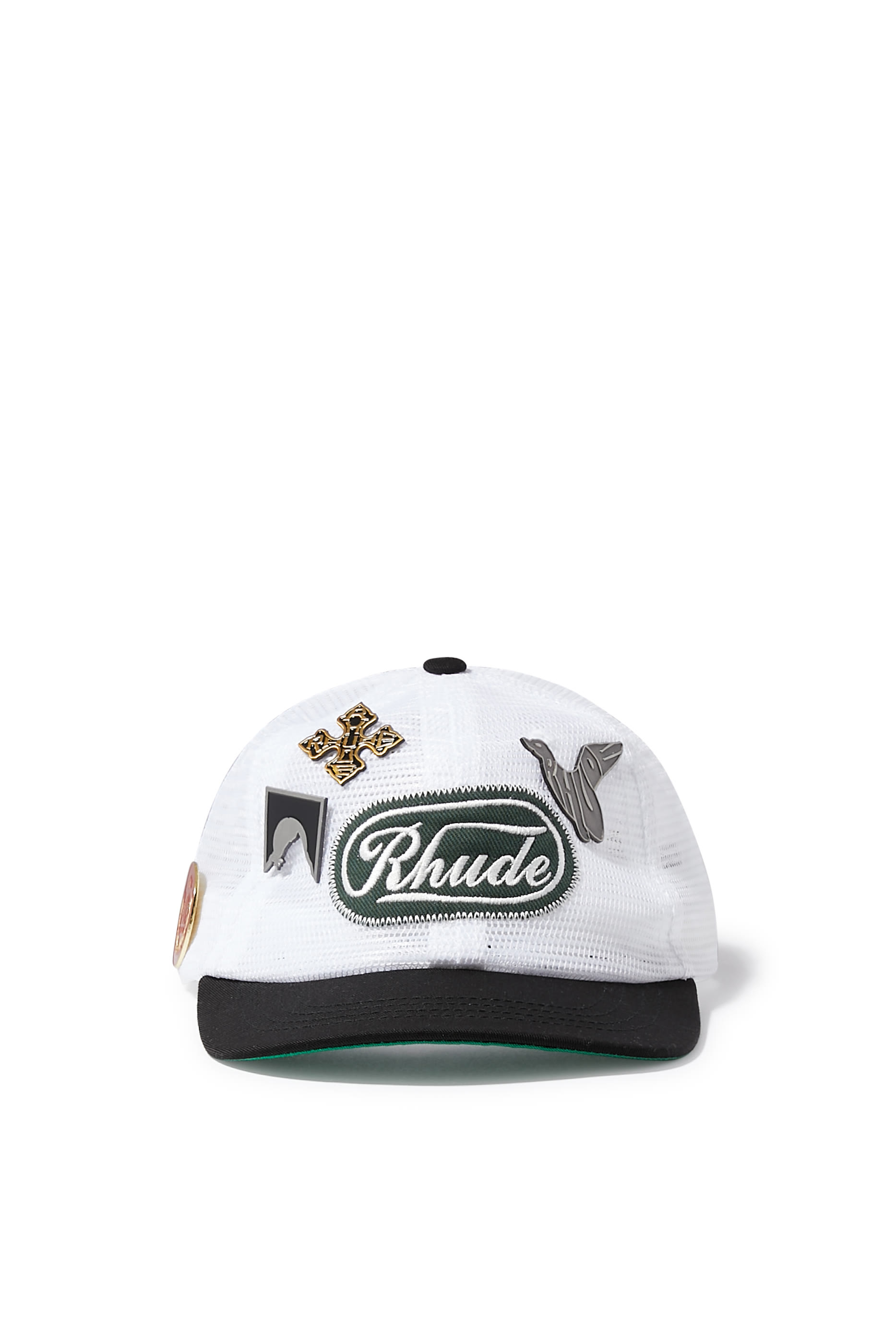 قبعة تراكر برقعة شعار الماركة قماش شبكي