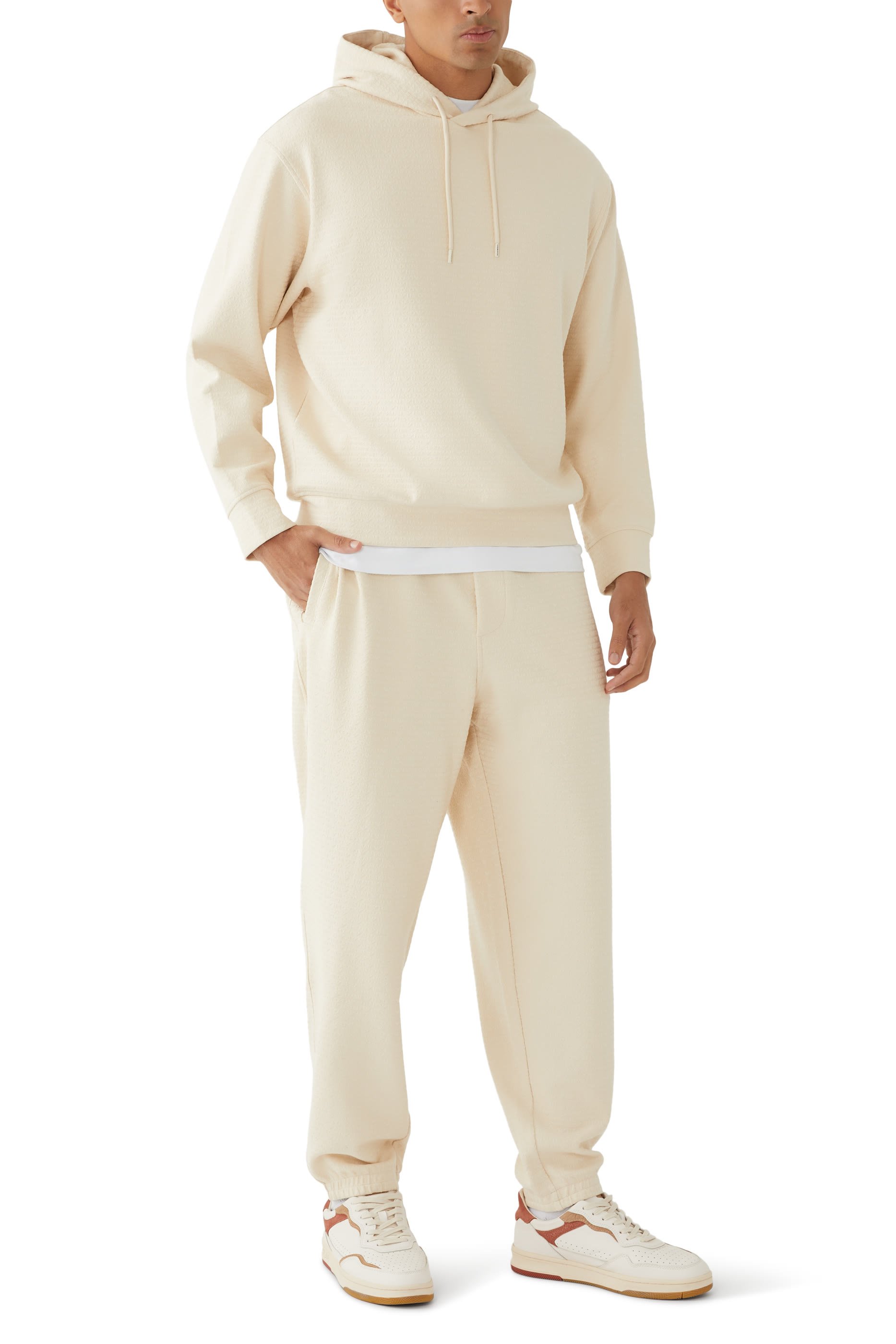 سويت شيرت بغطاء رأس بشعار الماركة