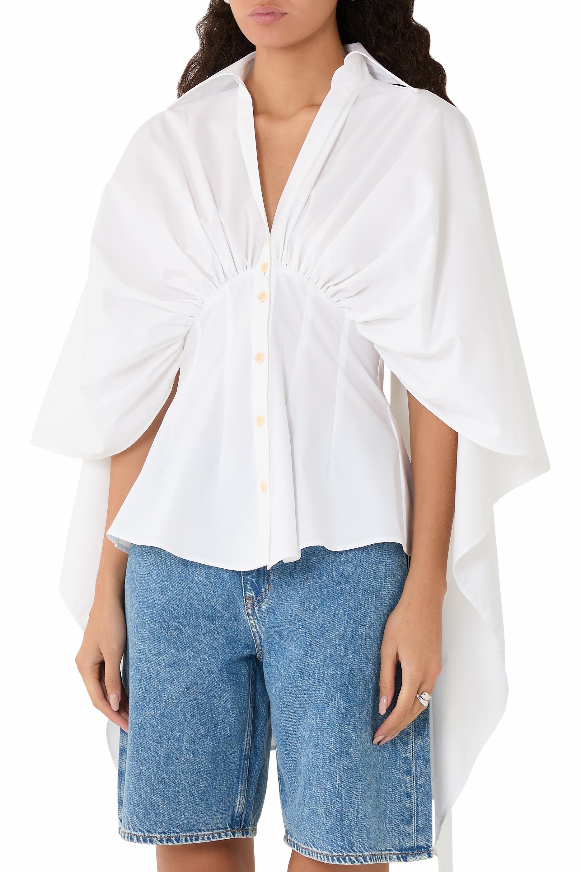 قميص ريزيلينت بظهر درابيه وقصة ضيقة