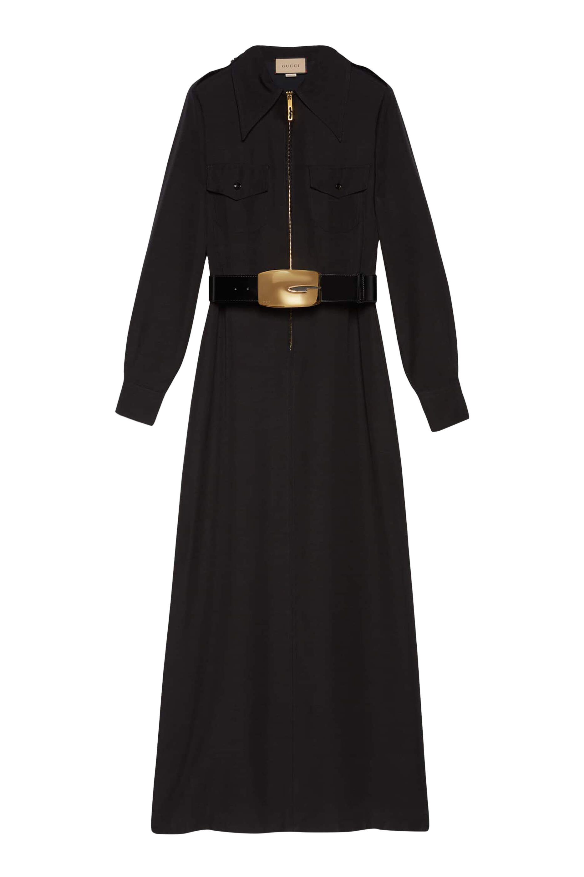 فستان طويل بحزام فيسكوز حرير