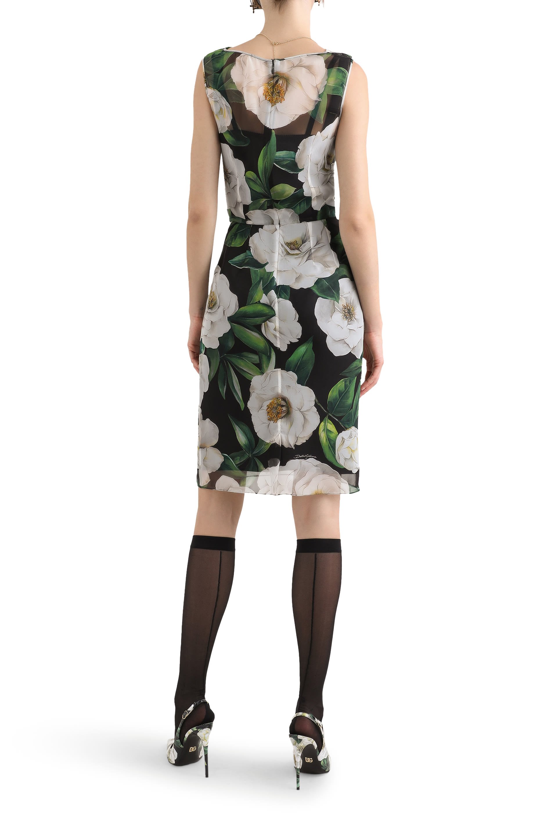 فستان بطبعات غاردينيا