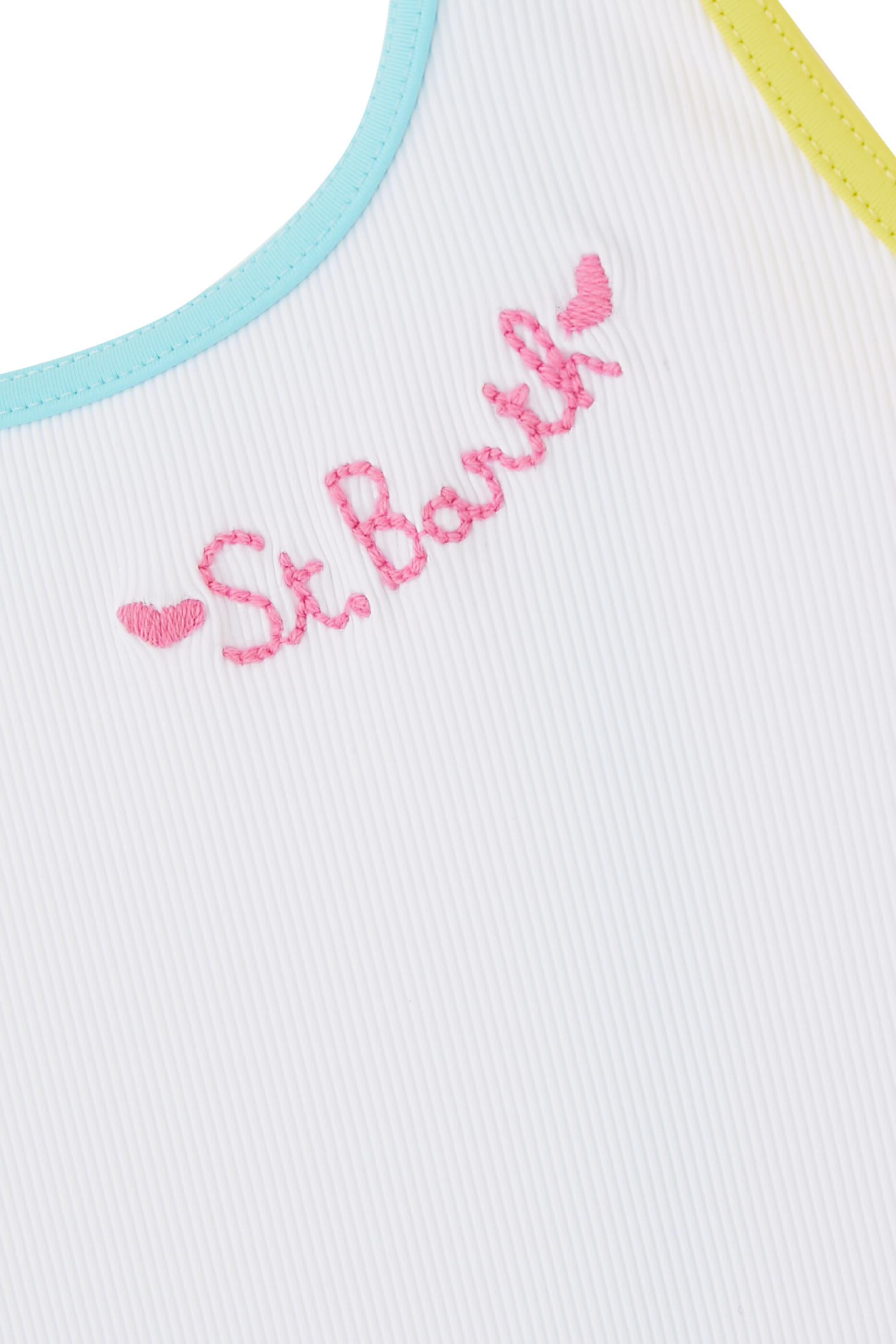 بدلة سباحة كارا بأربطة وطبعة شعار الماركة للأطفال