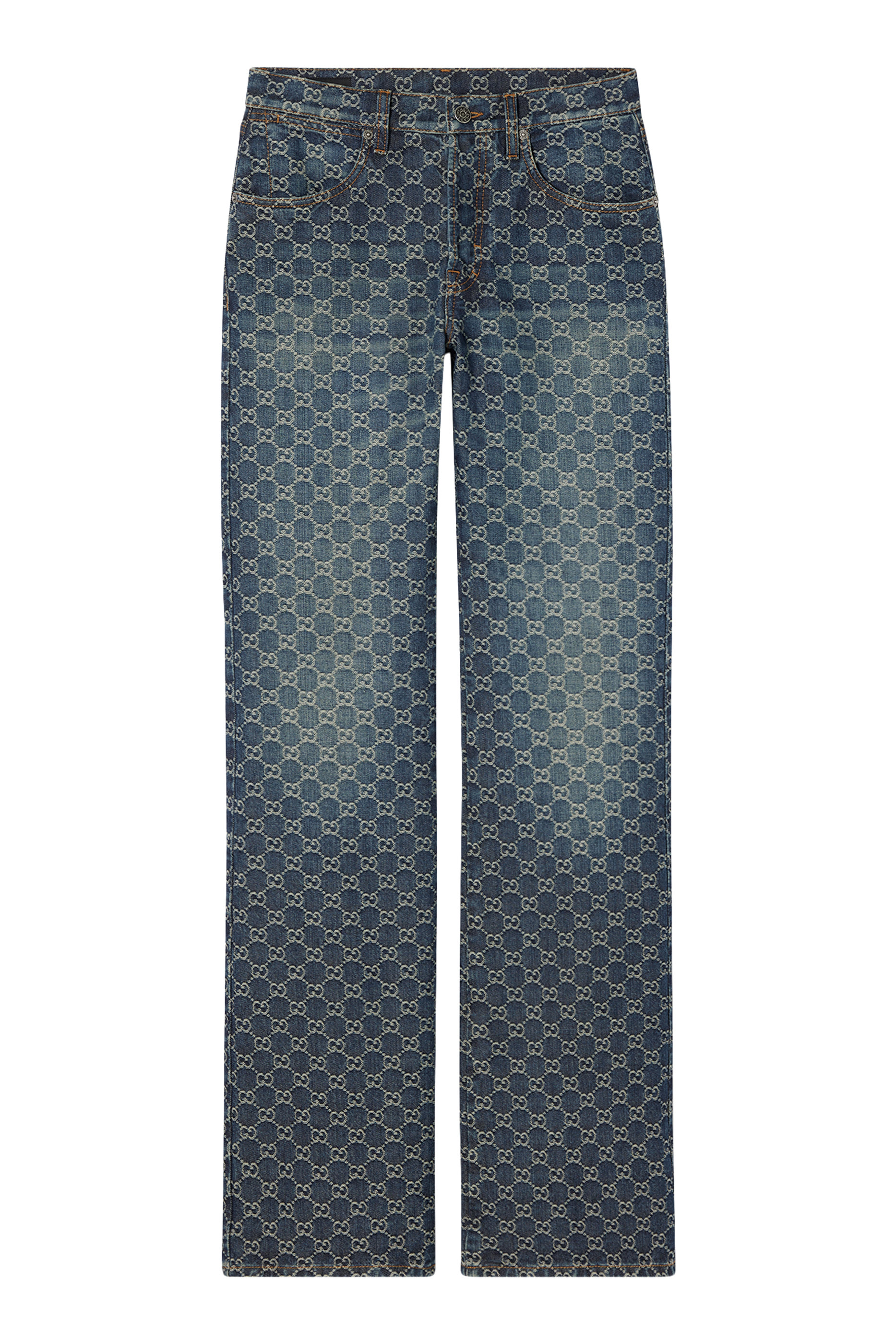 بنطال بشعار الماركة قطن دنيم جاكار