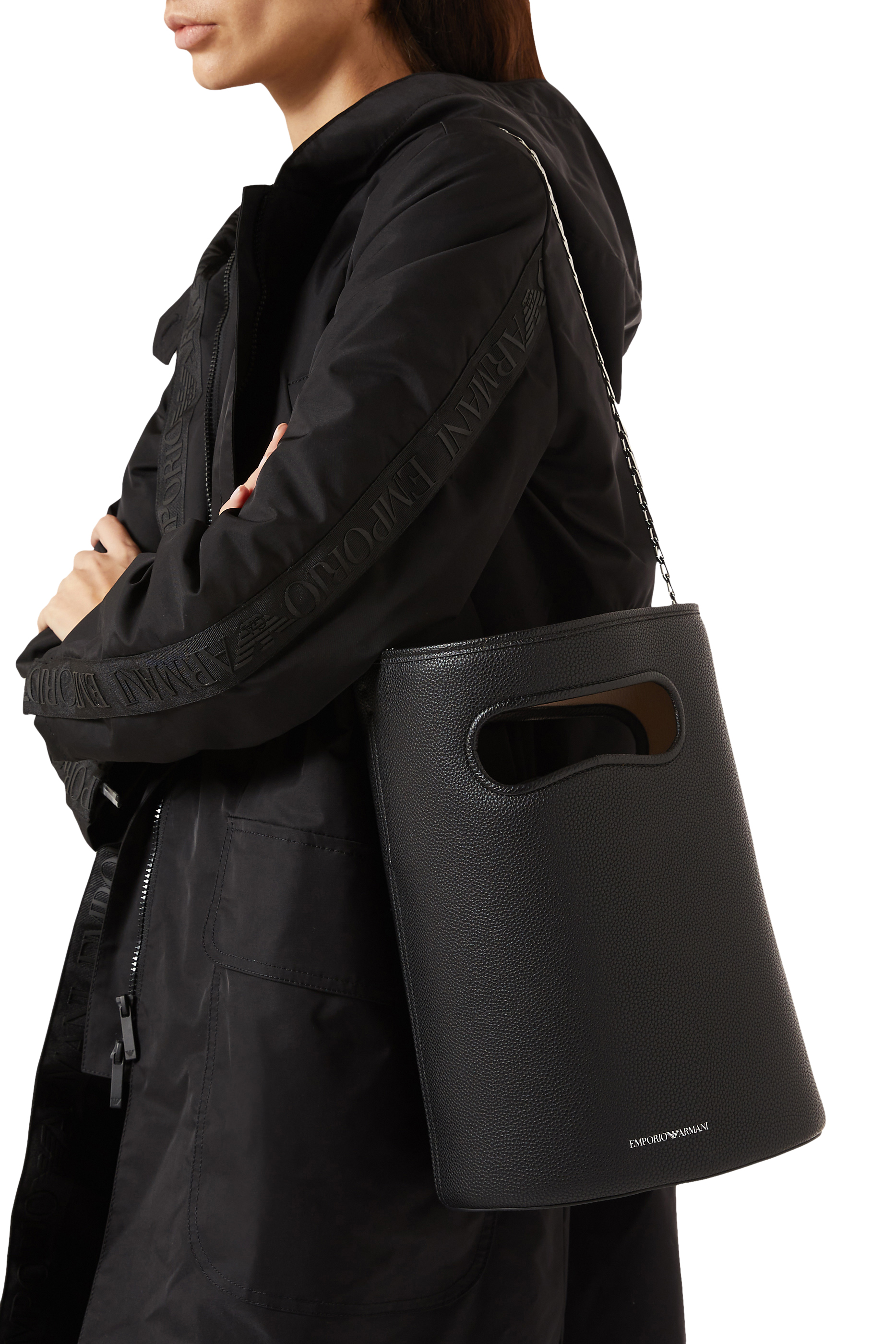 حقيبة باكيت بنقشة جلد الغزال