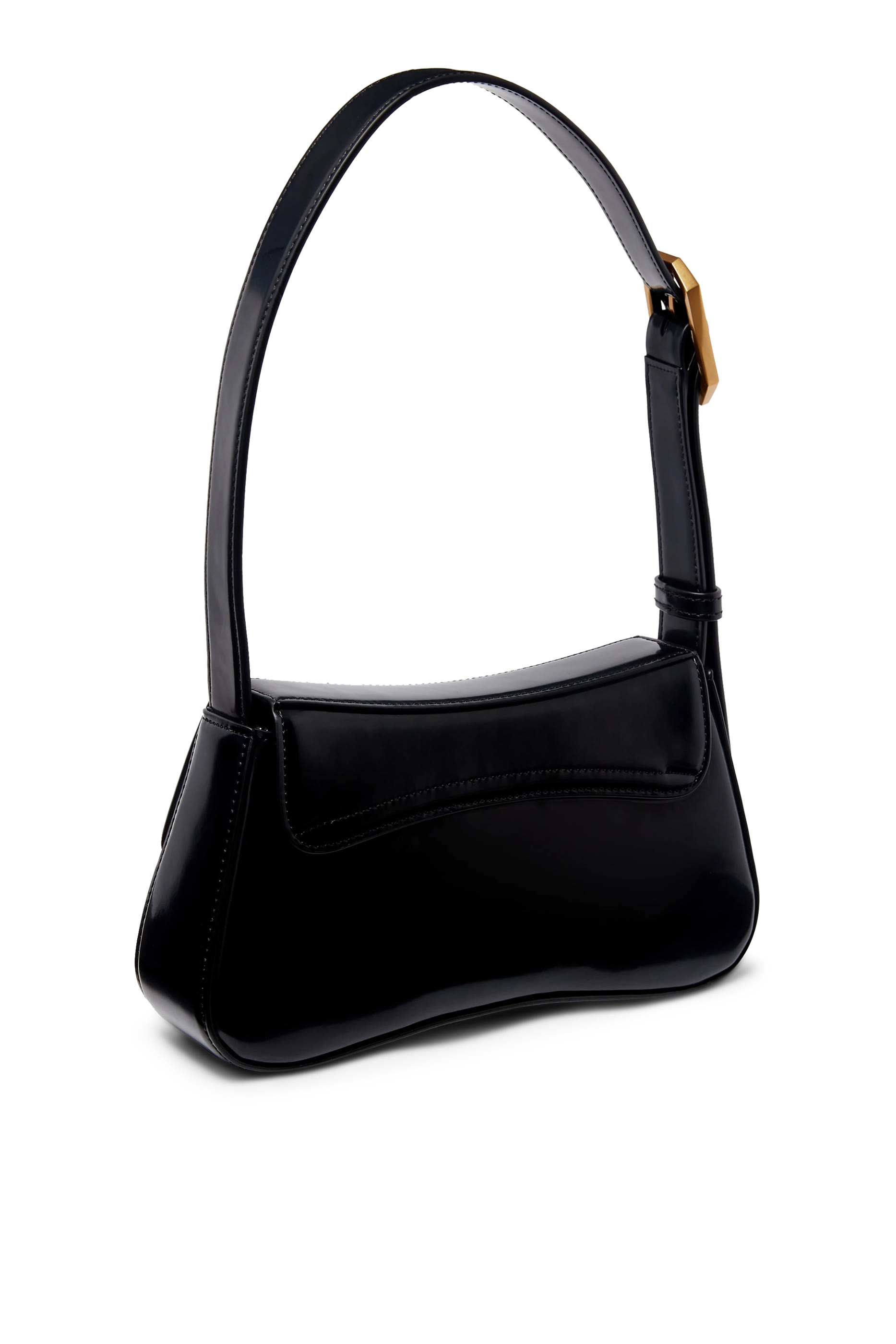 حقيبة كتف مستطيلة بتصميم مصقول