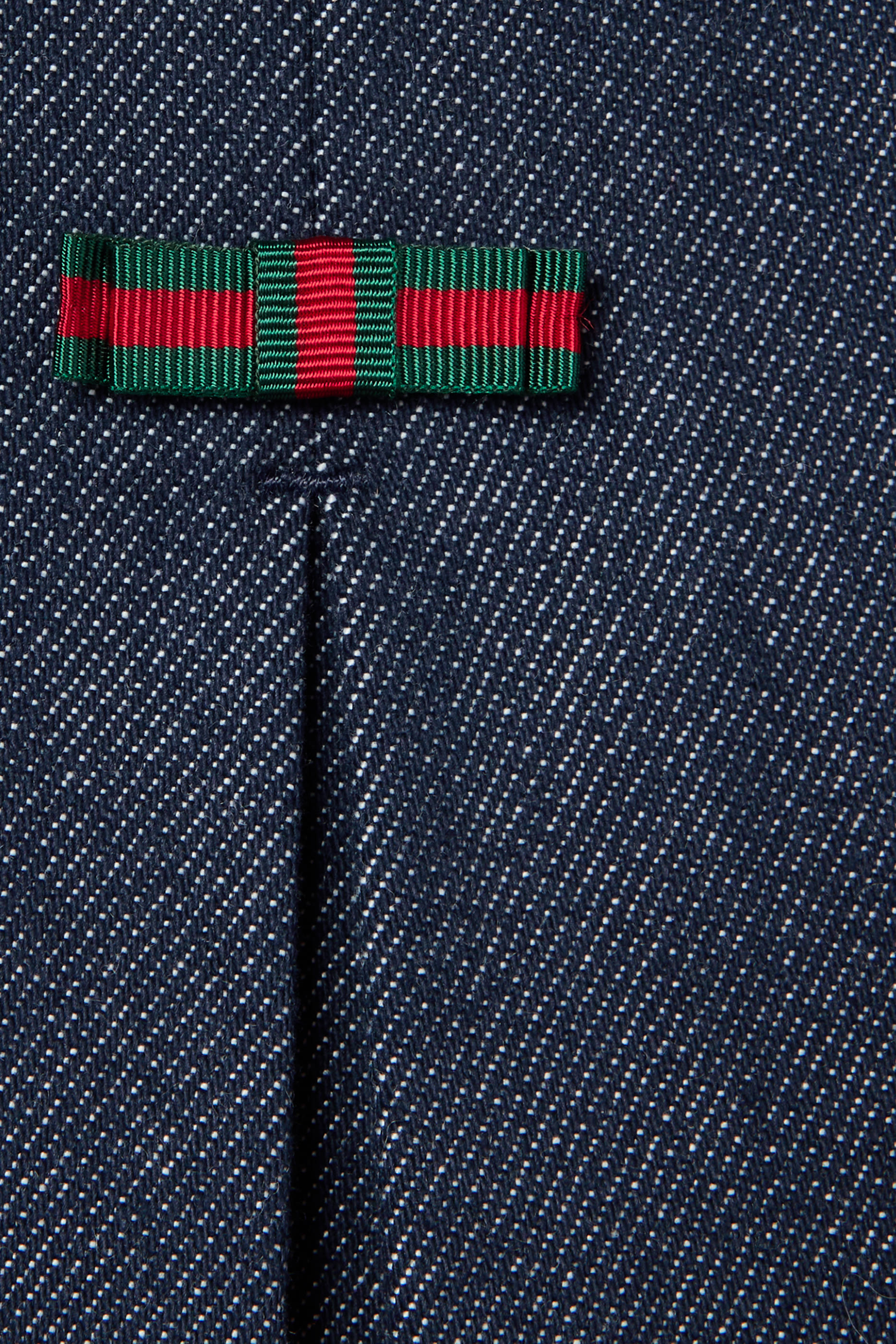 فستان بشريط ويب دنيم للأطفال