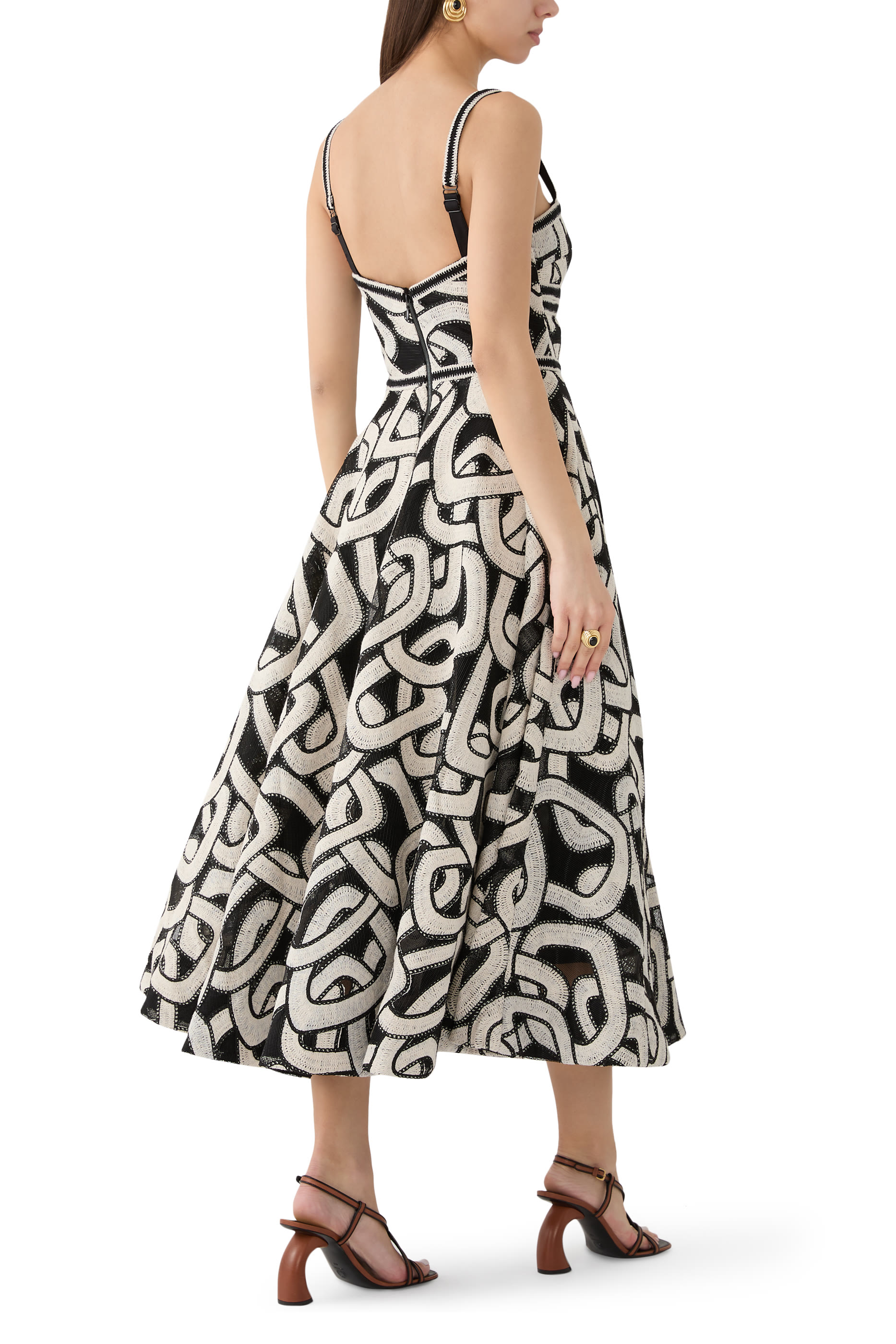 فستان كاتينا متوسط الطول