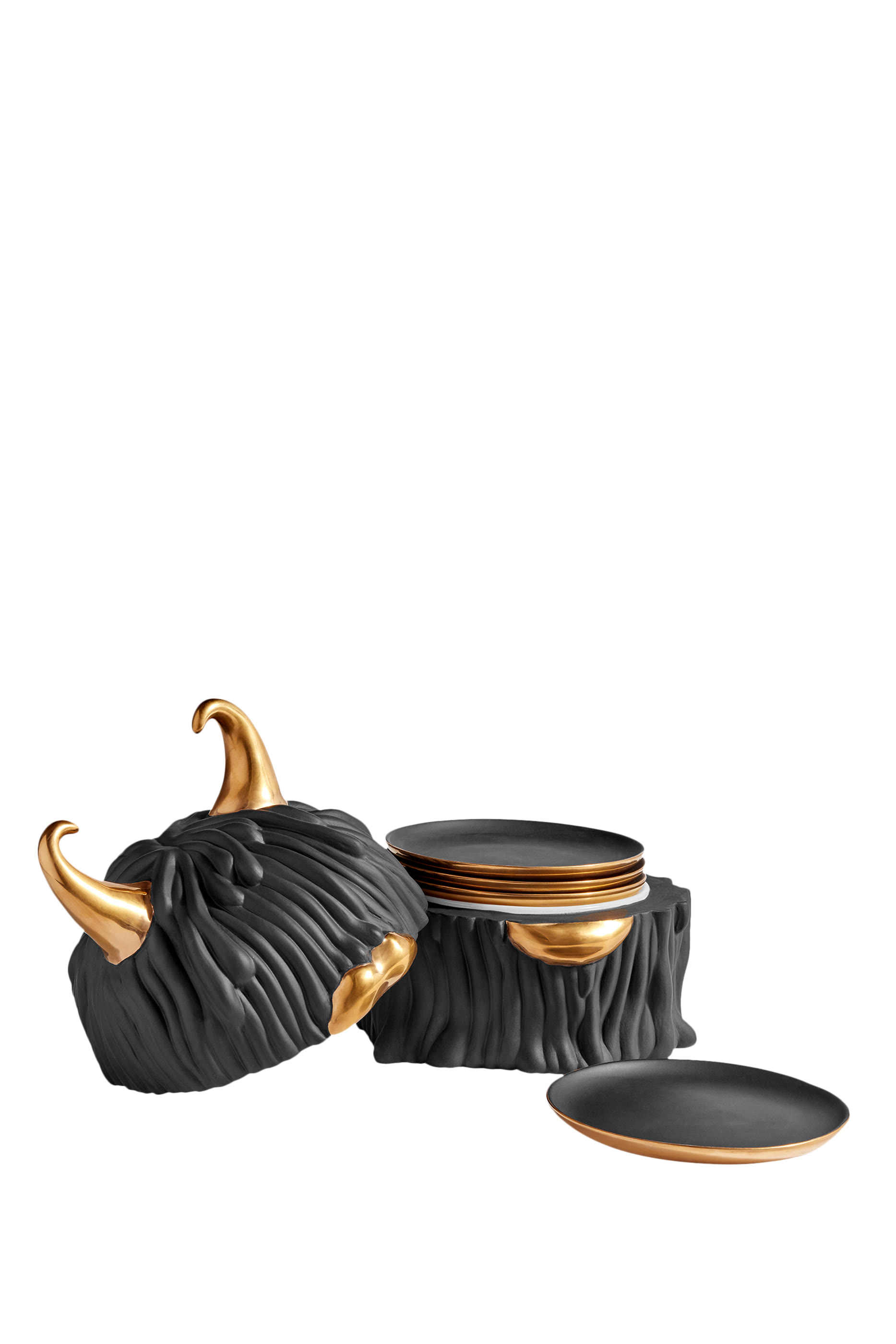 طقم أطباق وصندوق هاس ليندا، 4 قطع