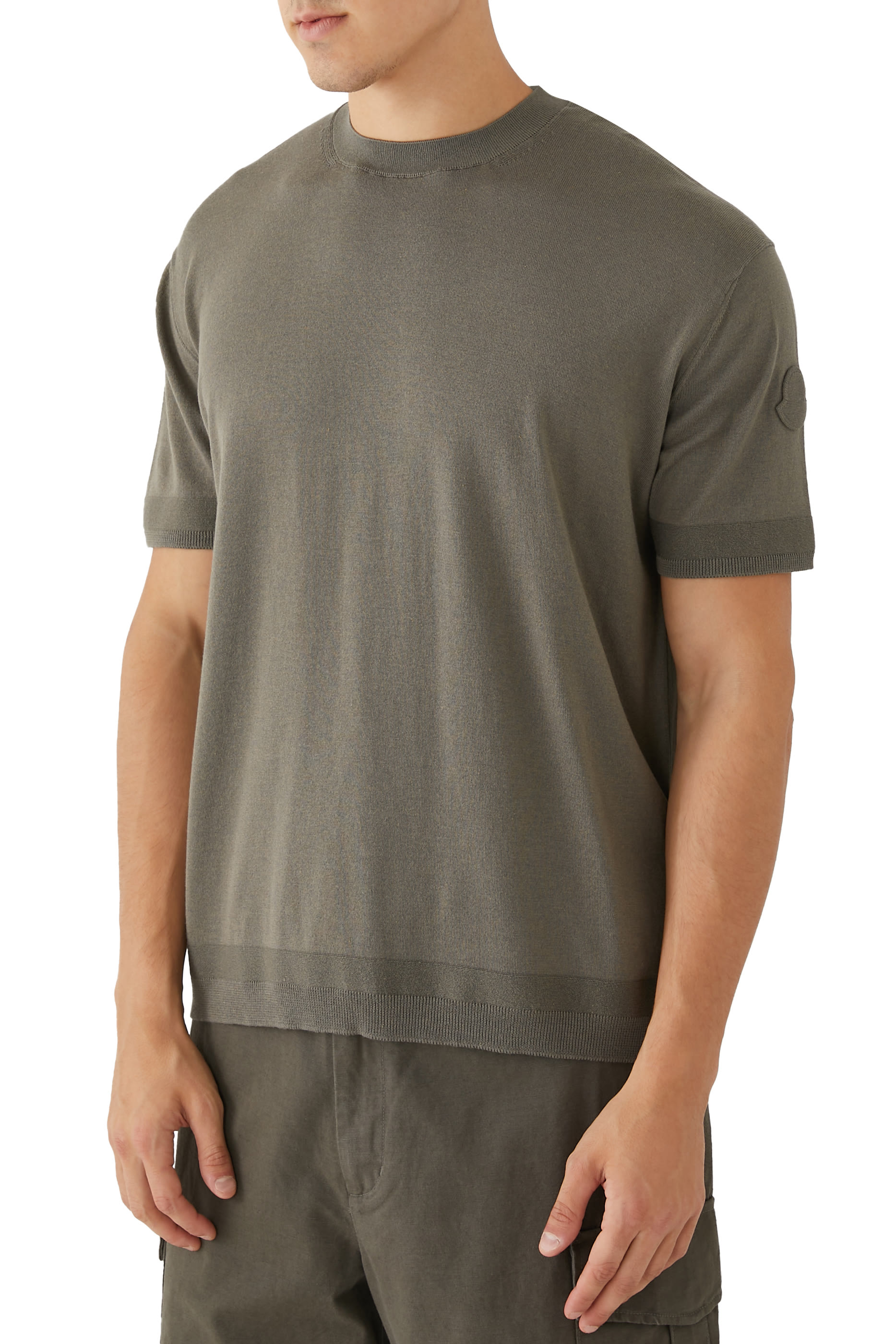 تيشيرت منسوج حرير وقطن