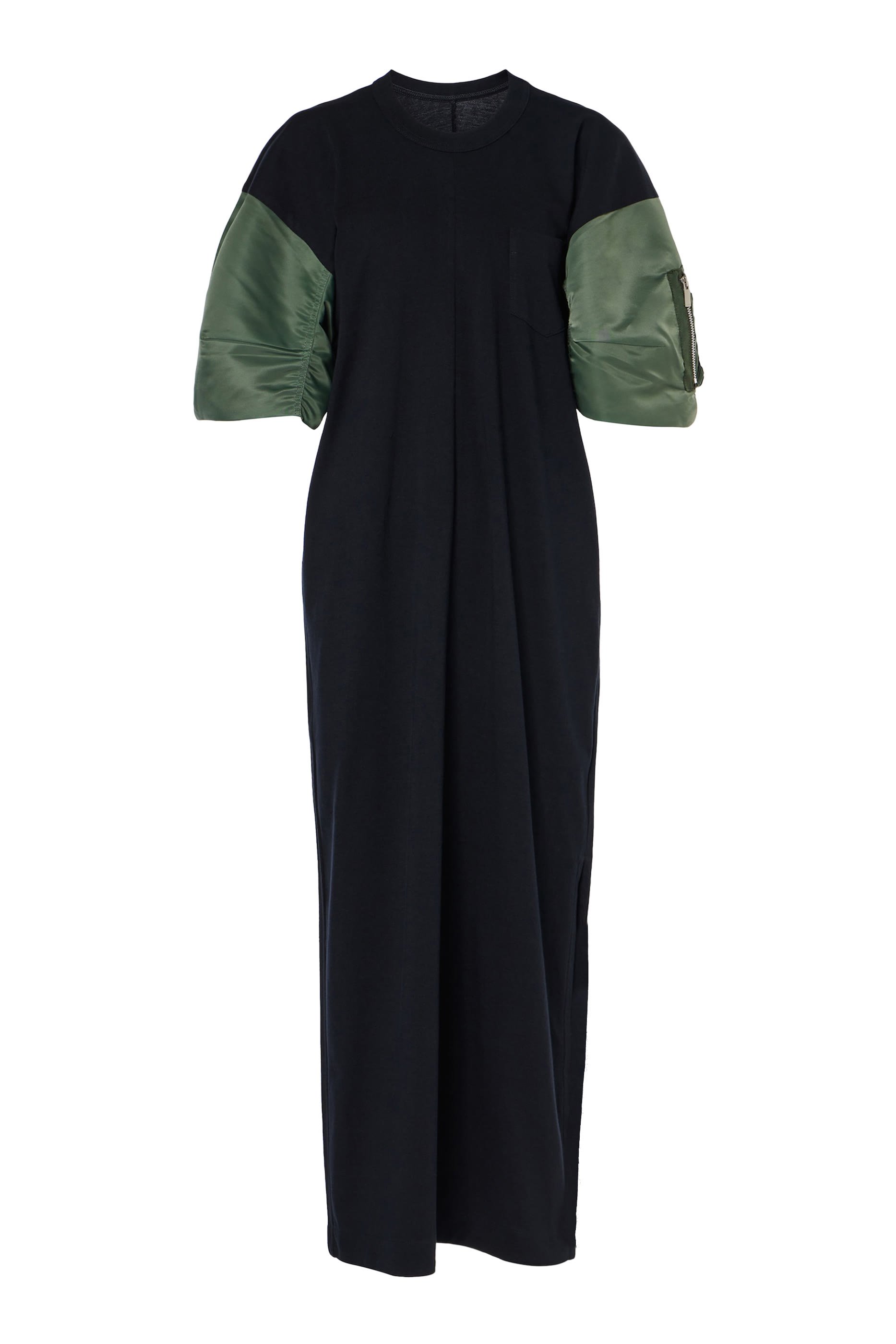 فستان نايلون تويل X قطن جيرسيه