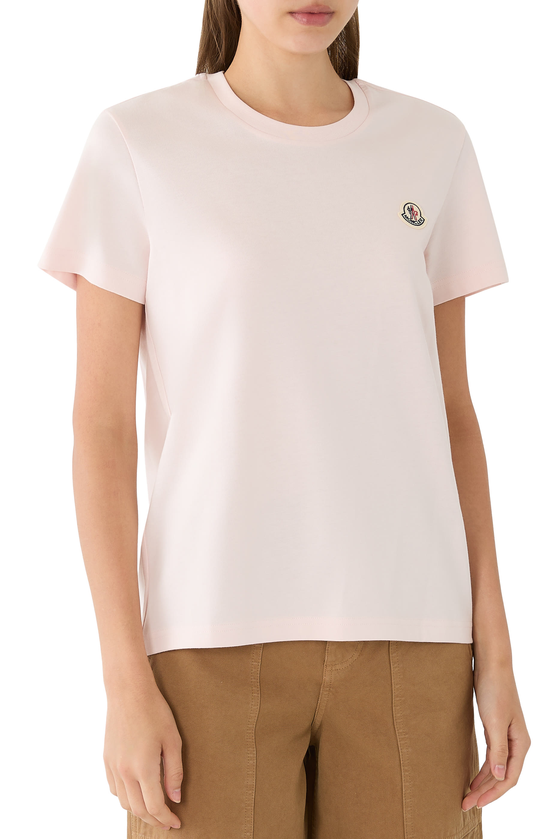 طقم تيشيرت برقعة شعار الماركة قطن، 3 قطع