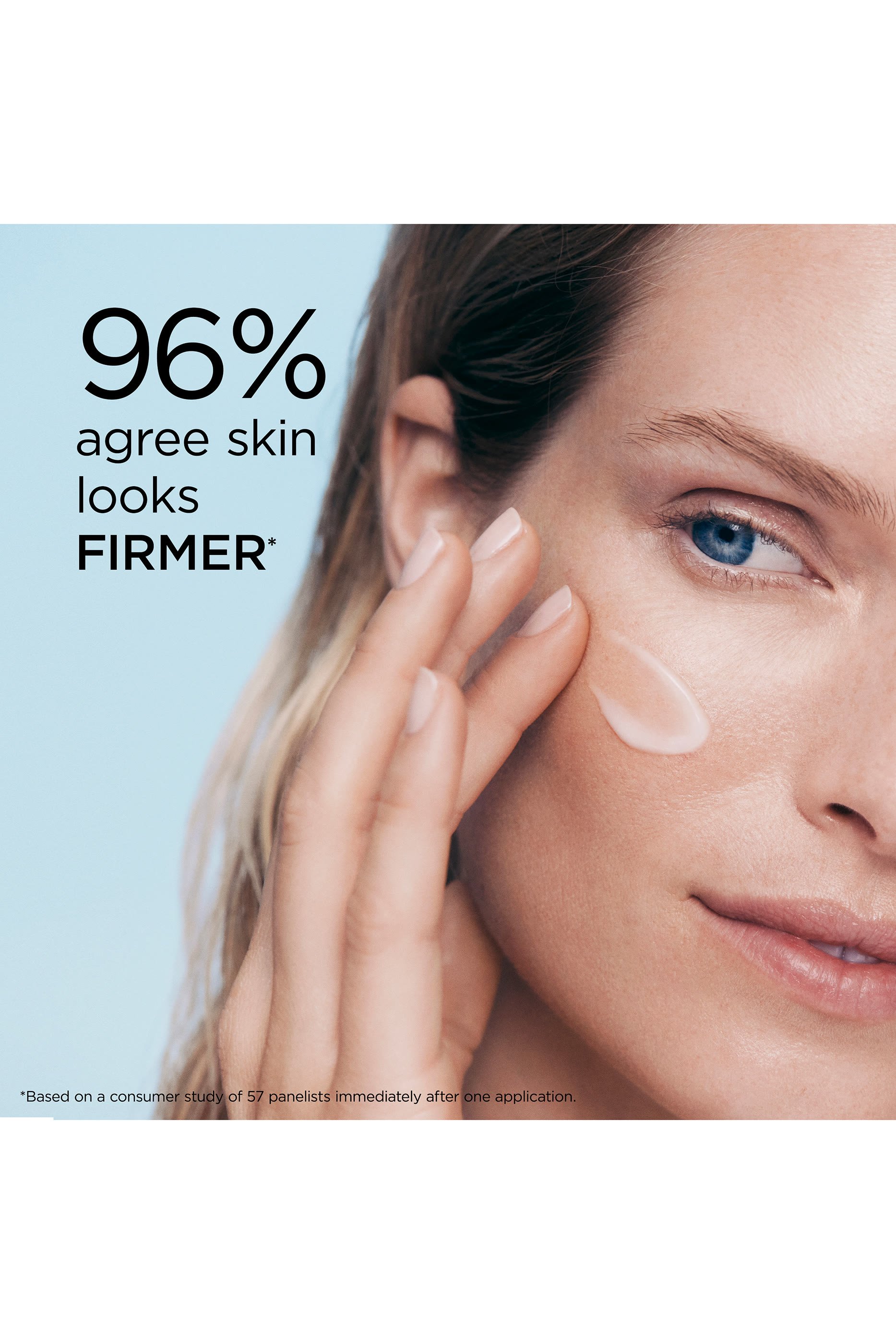 كريم مائي بحمض الهيالورونيك والببتيدات والسيراميد لترطيب البشرة وملئها