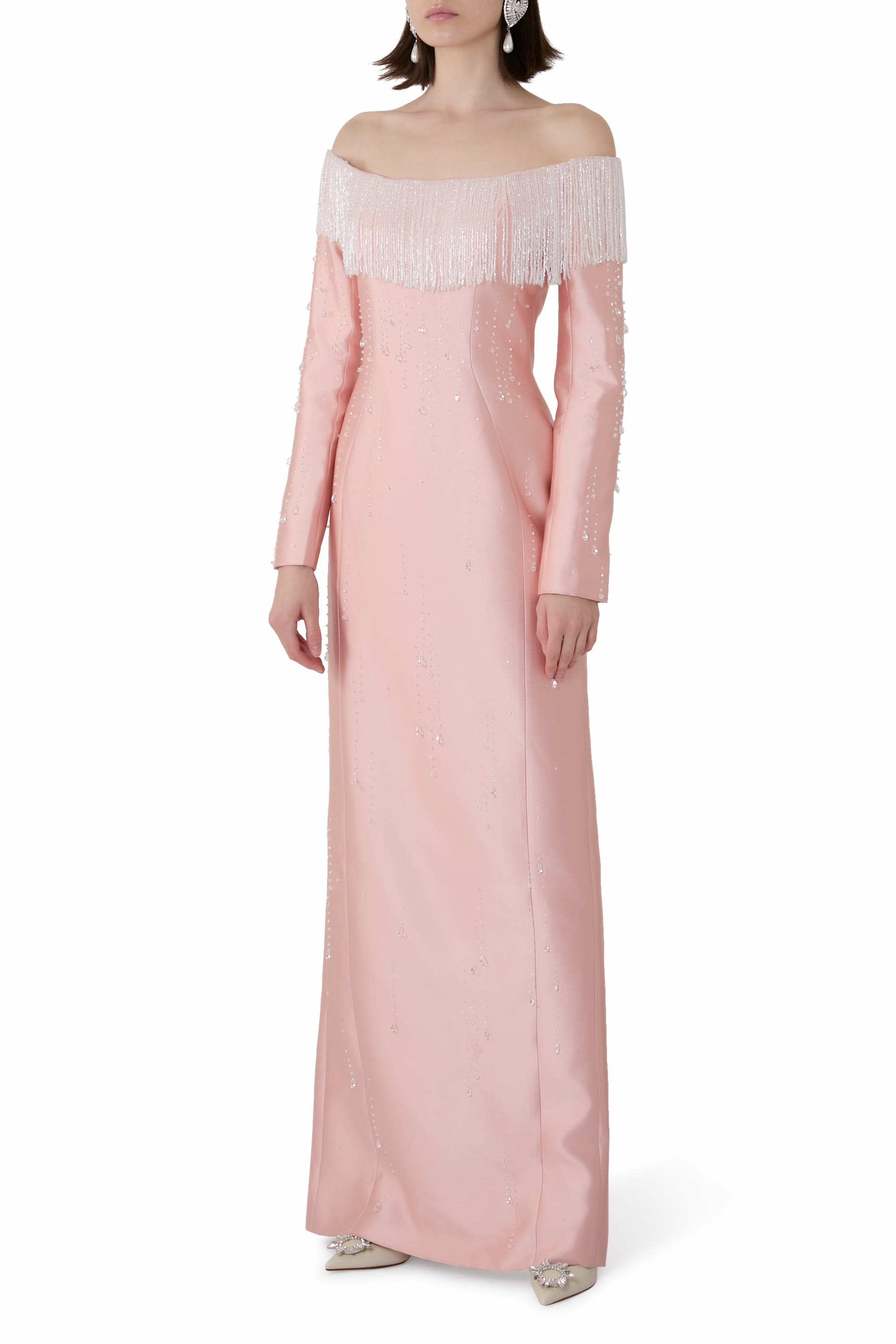 Talia Royal Embroidered Taffeta Gown