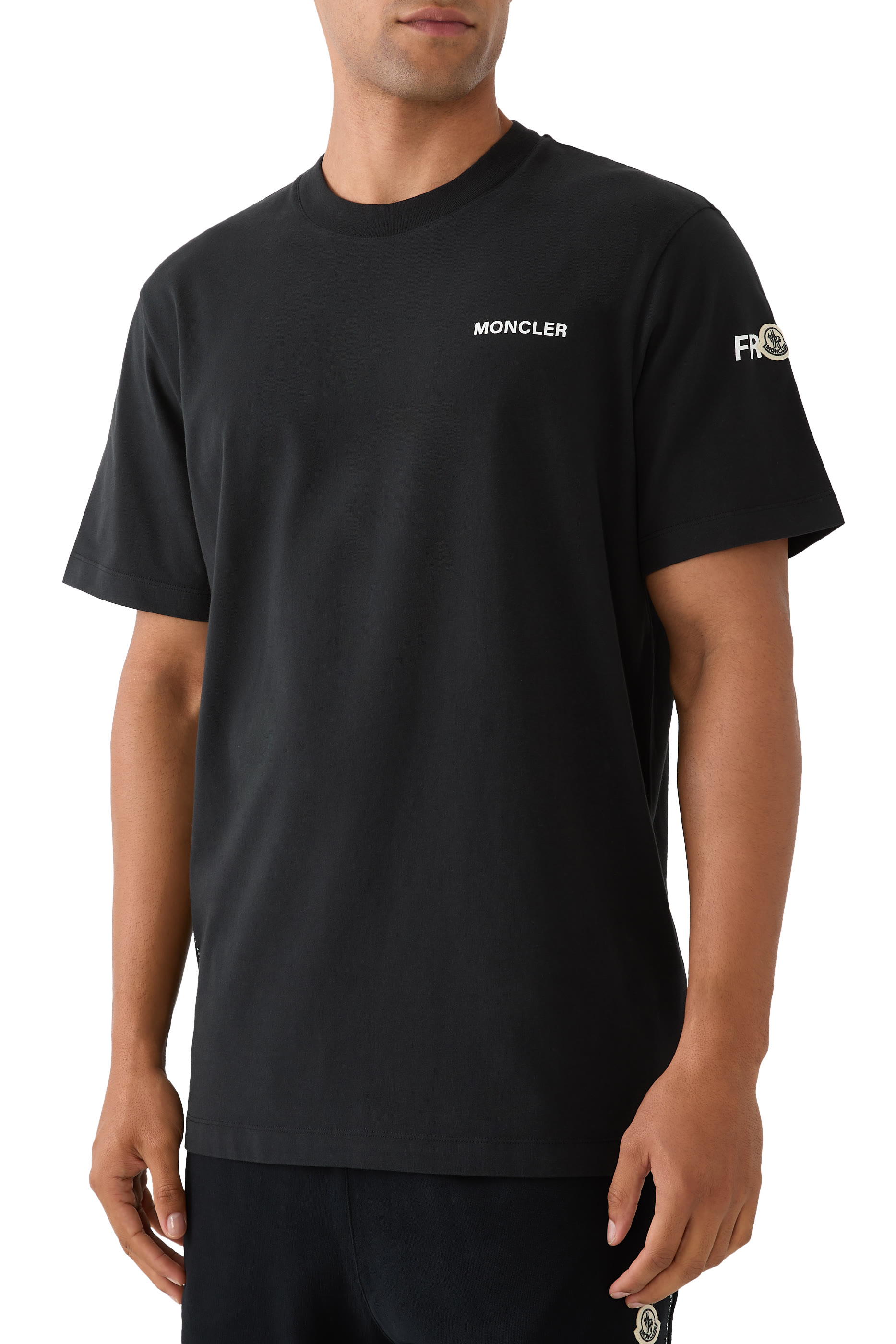 تيشيرت بشعار الماركة طويل قطن