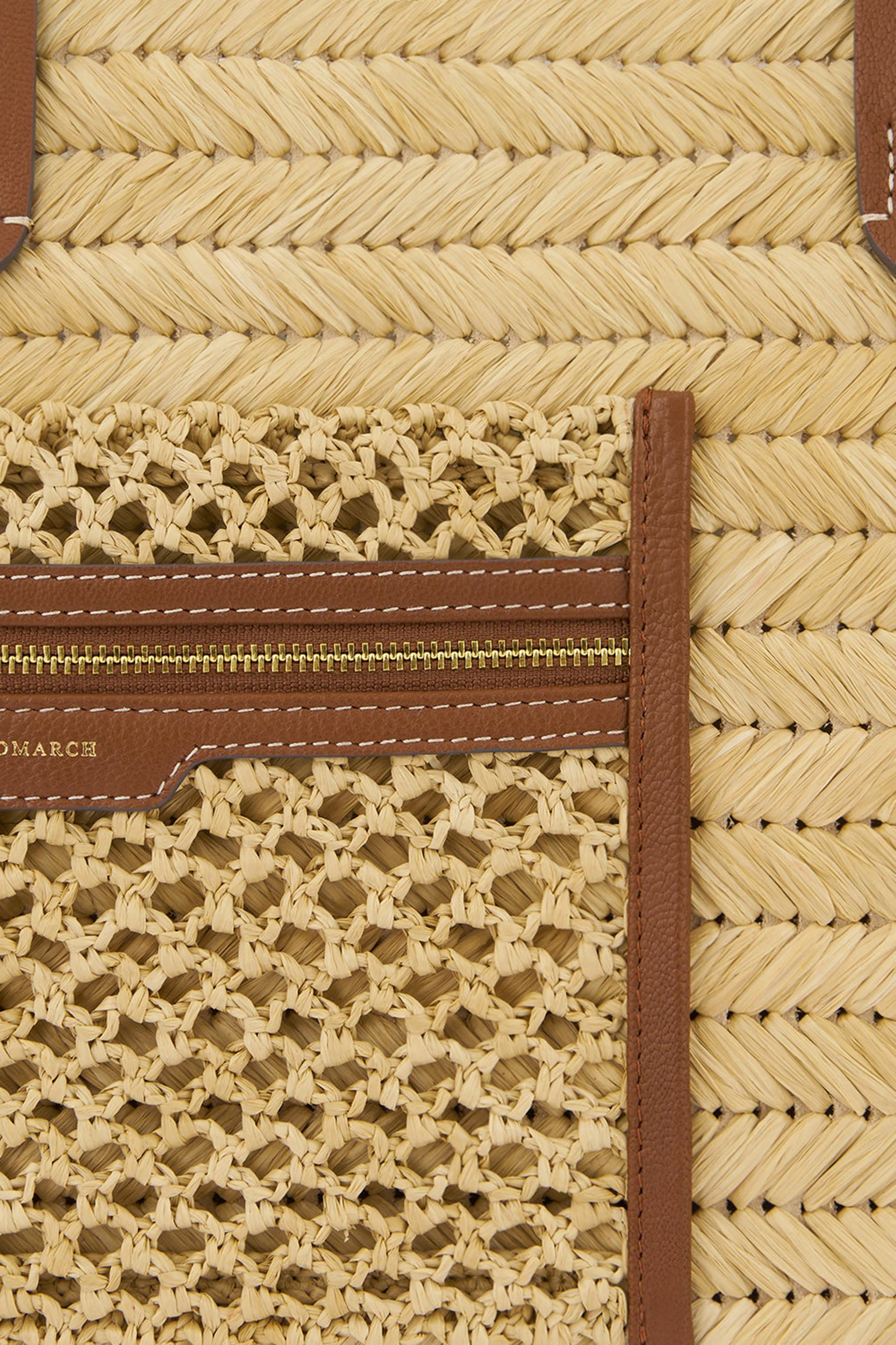 حقيبة يد بجيب خوص