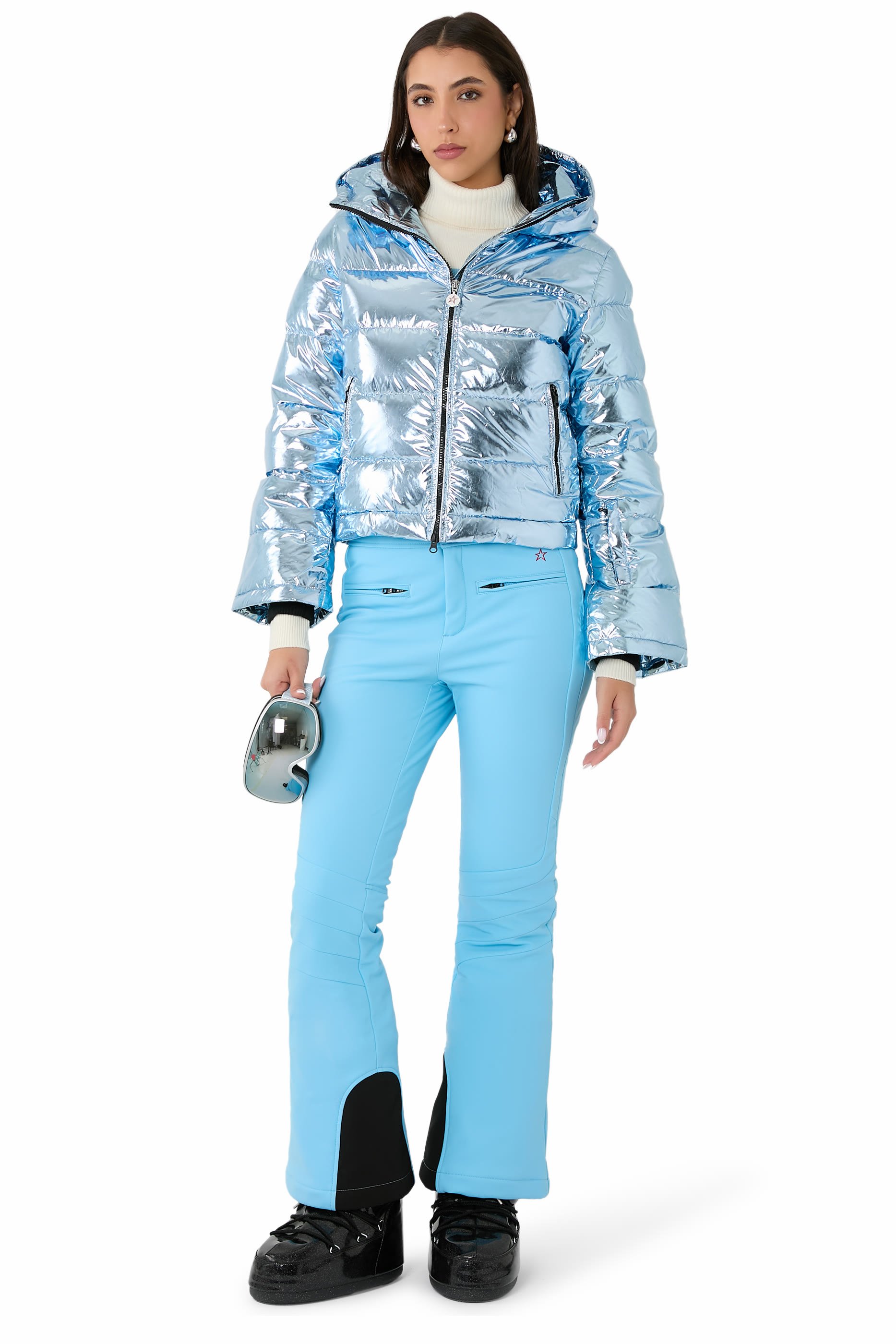 بنطال تزلج أورورا بقصة واسعة وخصر مرتفع