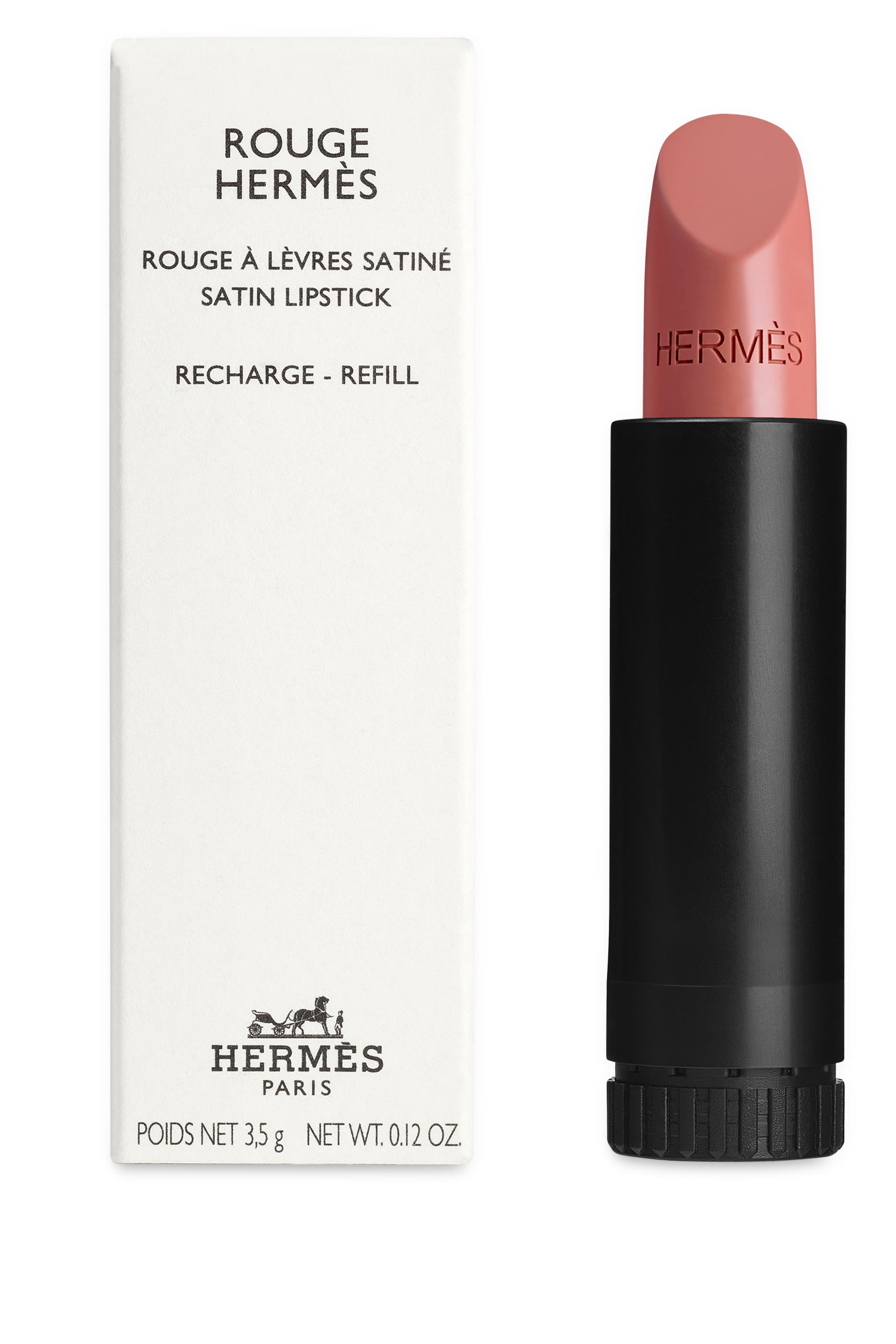 مجموعة أحمر الشفاه Rouge Hermès, عبوة لإعادة ملء أحمر الشفاه بتركيبة مات غير لامع