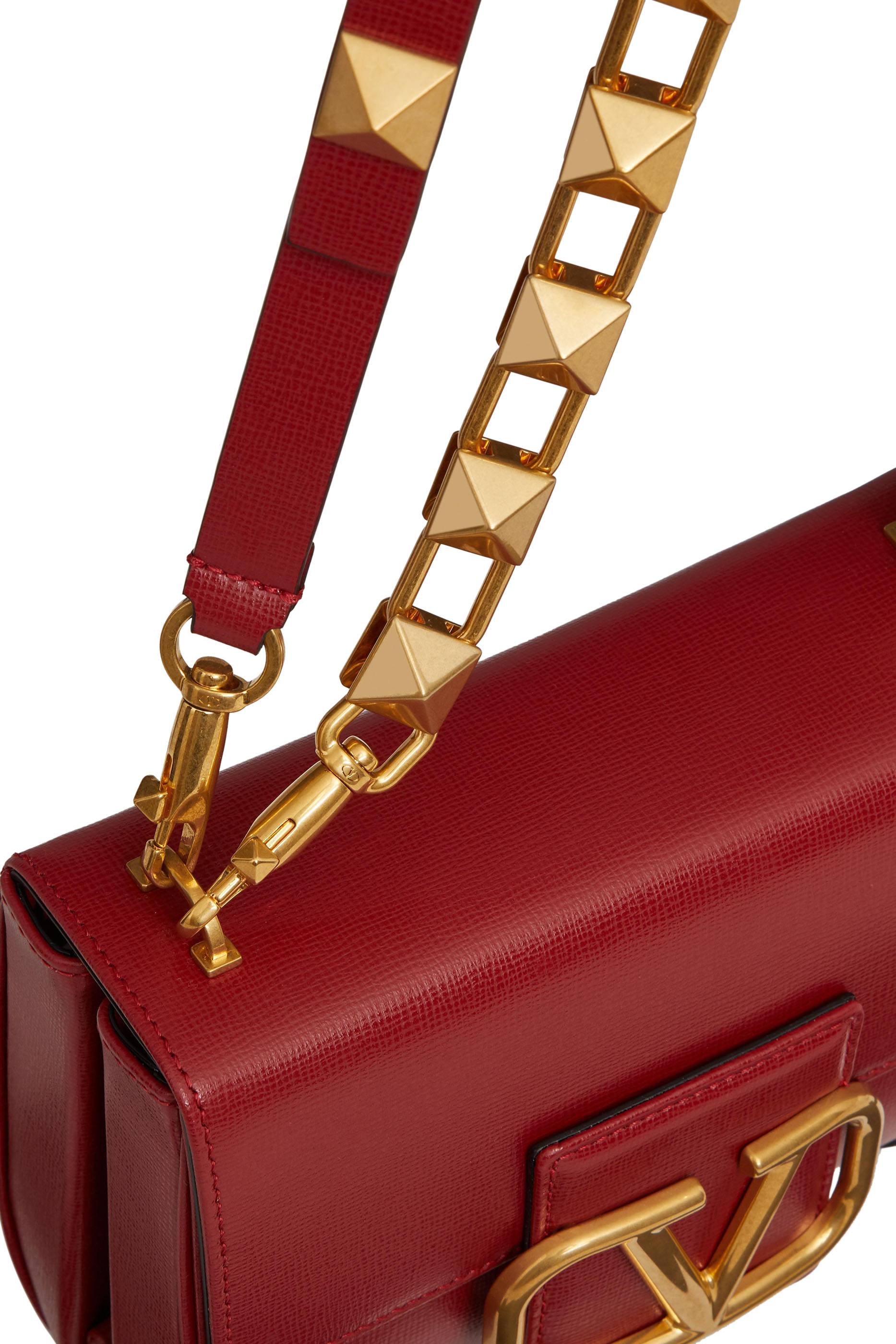 حقيبة كتف فالنتينو غارافاني مرصع بحلى هرمية