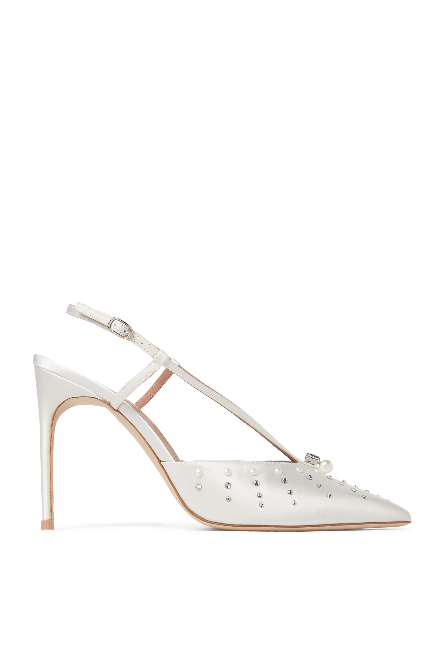 حذاء كلاسيكي مور 90 بسير خلفي وكريستال ستان